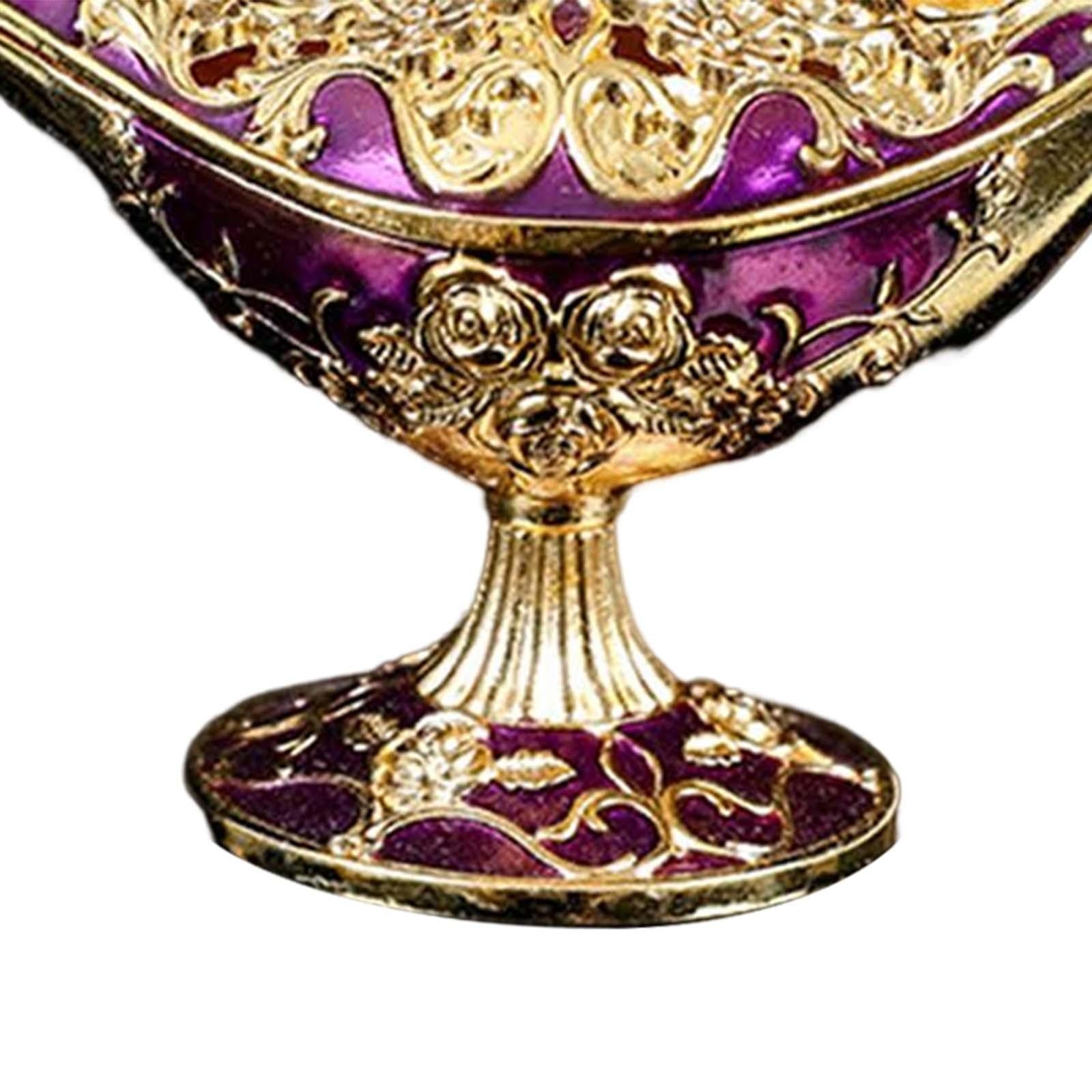 Retro Style Wishing Oil Lamp Pot Arts Crafts for Party Wedding Decoration Purple