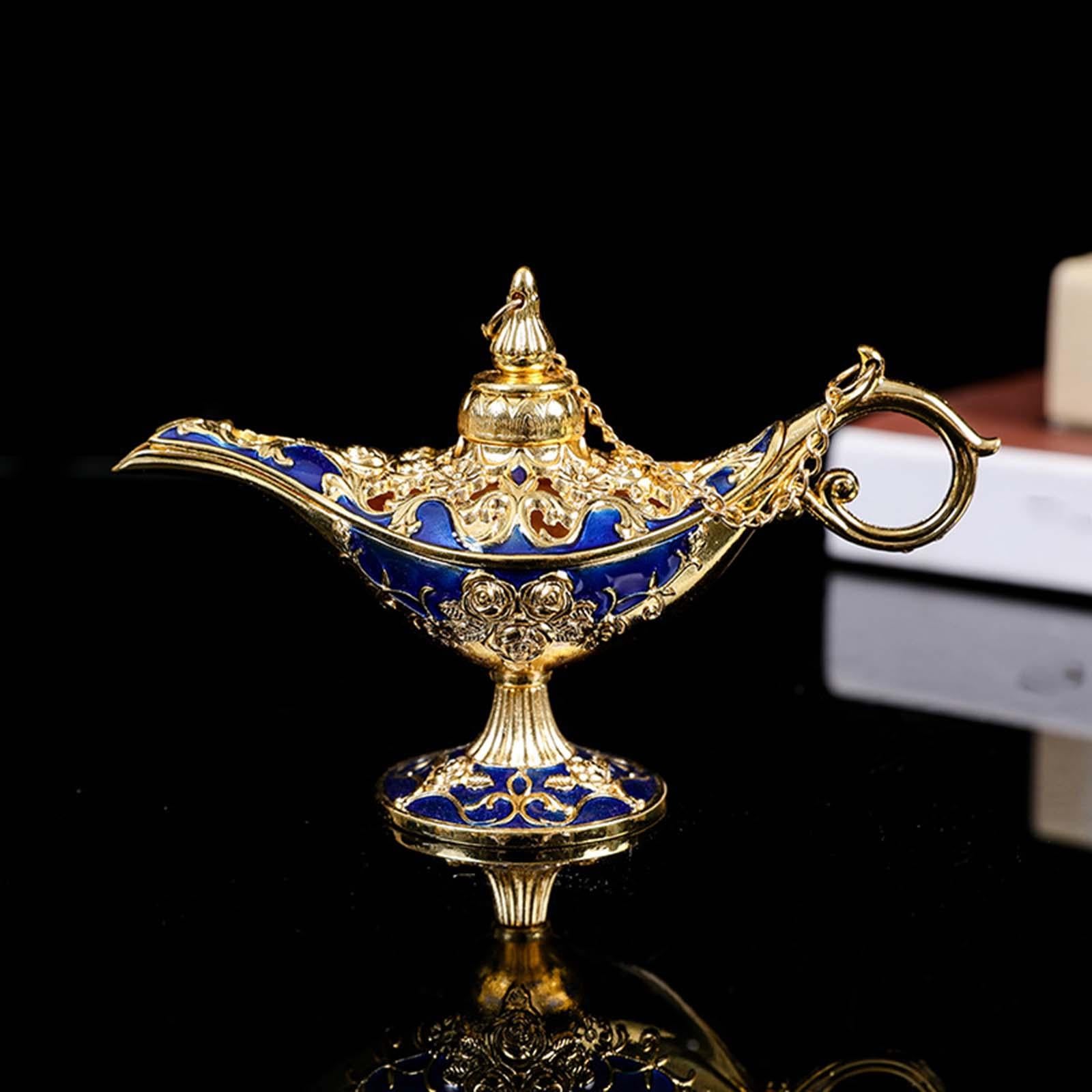 Retro Style Wishing Oil Lamp Pot Arts Crafts for Party Wedding Decoration Navy