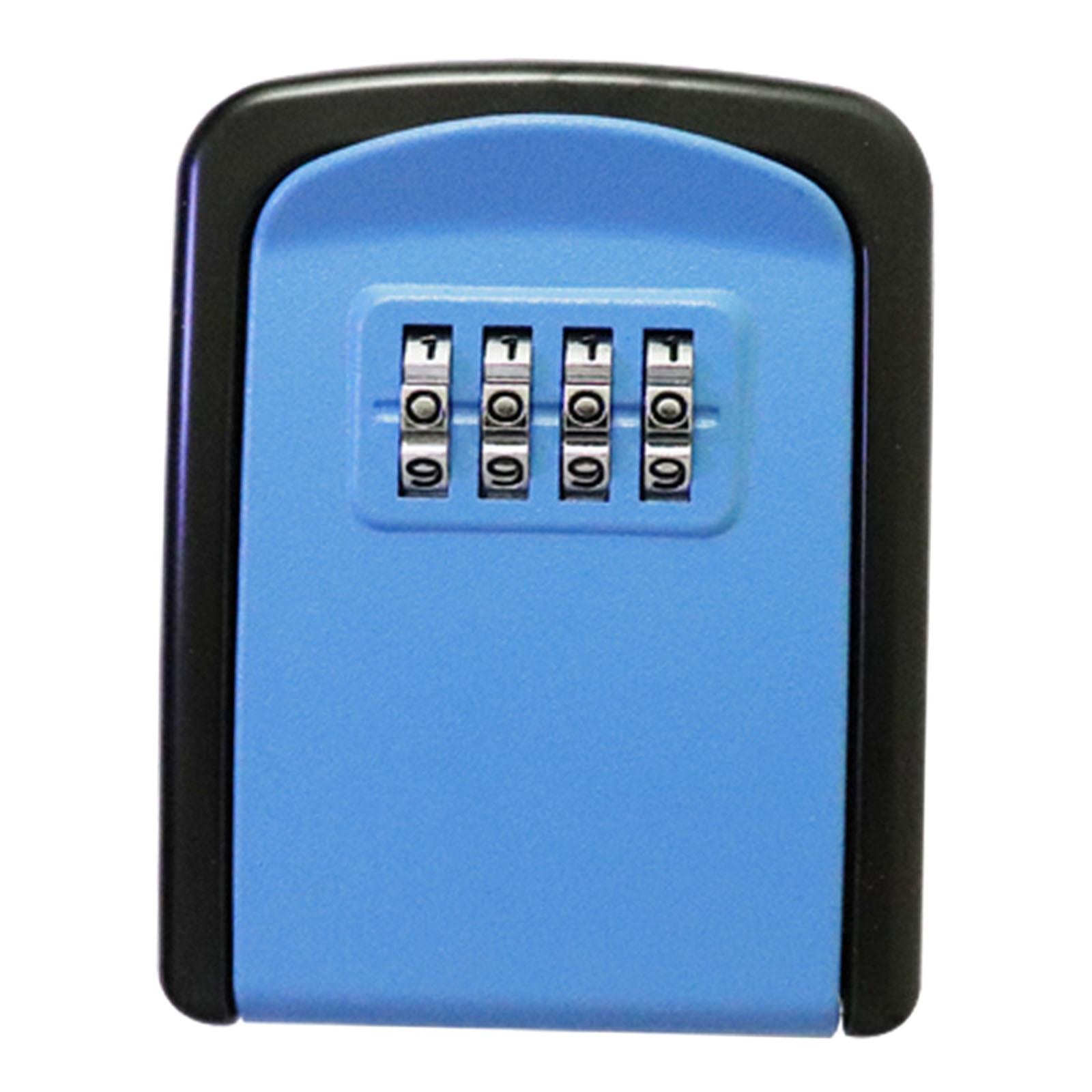 Lock Box Resettable Box with Code for Warehouse Key Blue