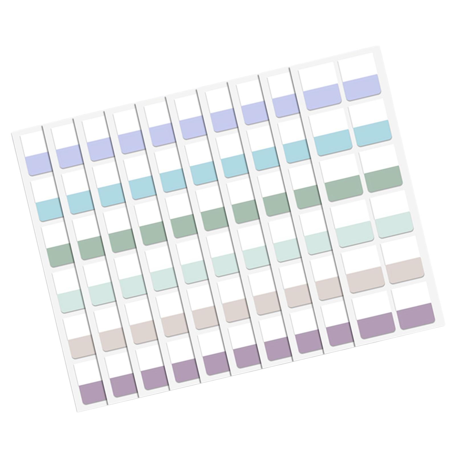 Color Sticky Index Tabs Labels Memo 4 Sheets for Office 4x120pcs retro