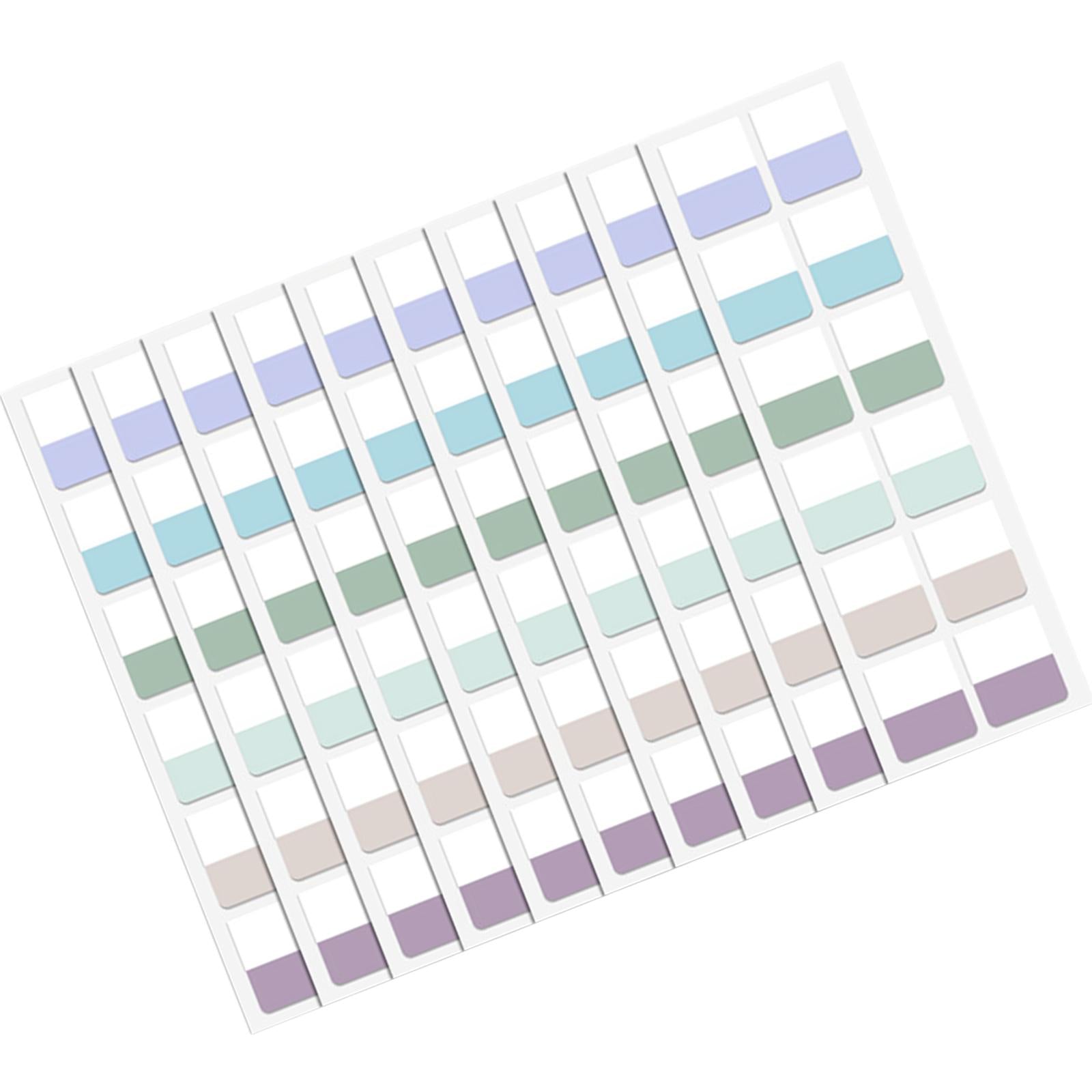 Color Sticky Index Tabs Labels Memo 4 Sheets for Office 4x120pcs retro