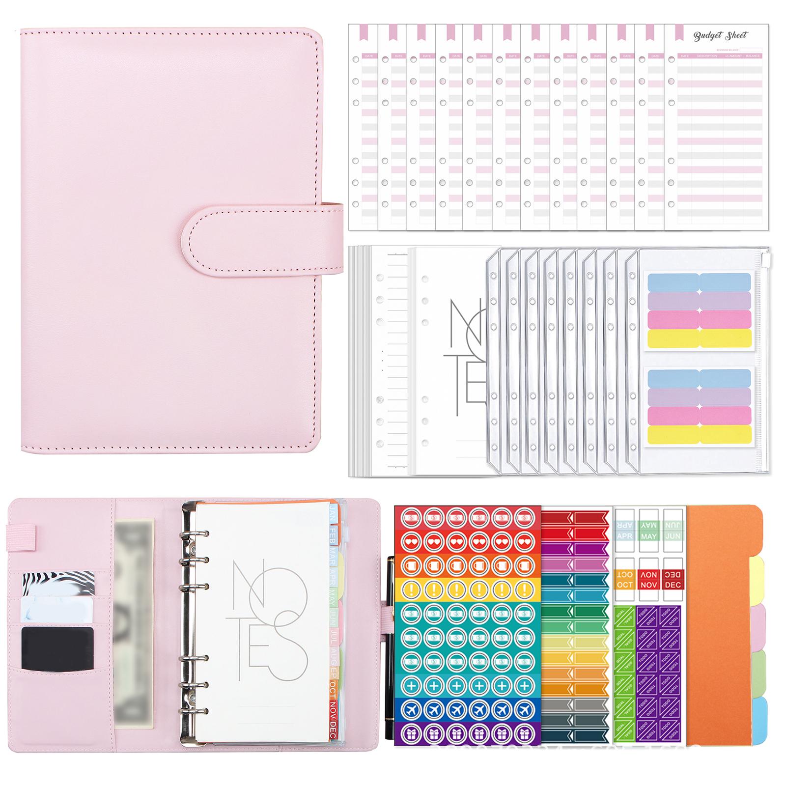 A6 Budget Binder Practical Lightweight Comfortable for Passport Home Cards Pink