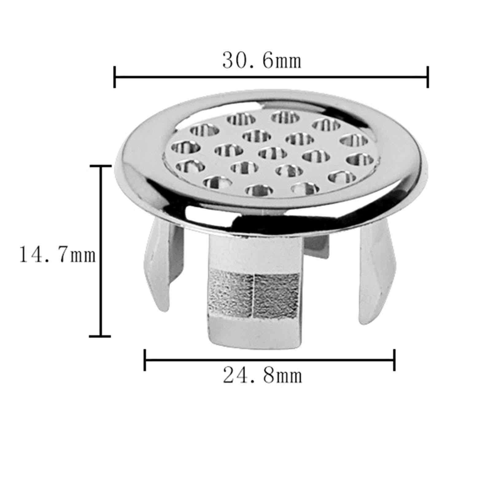 10Pcs Sink Overflow Cap Overflow Cover Vanity Sink Overflow Cap for Kitchen Mesh