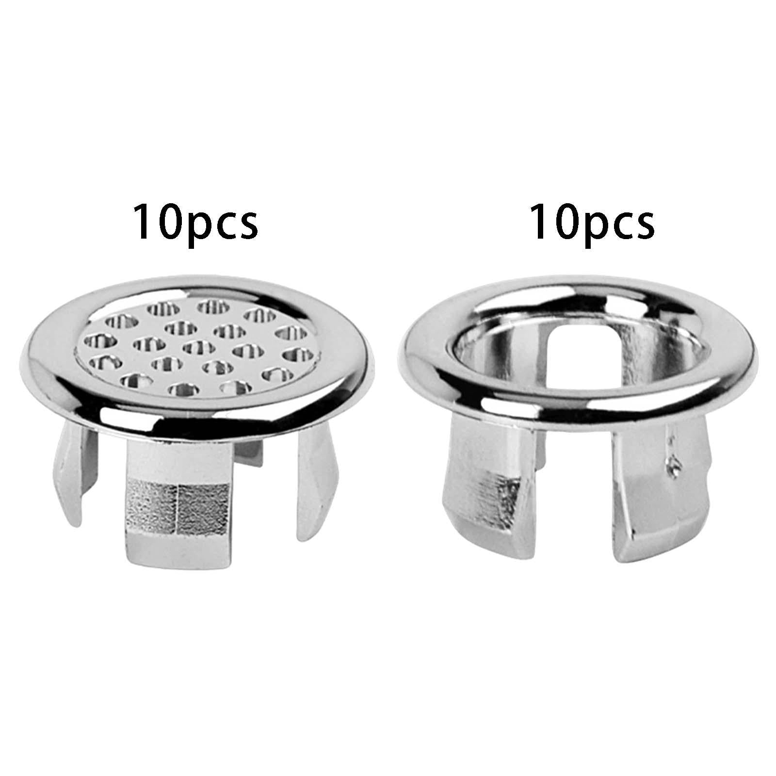 10Pcs Sink Overflow Cap Overflow Cover Vanity Sink Overflow Cap for Kitchen Mesh