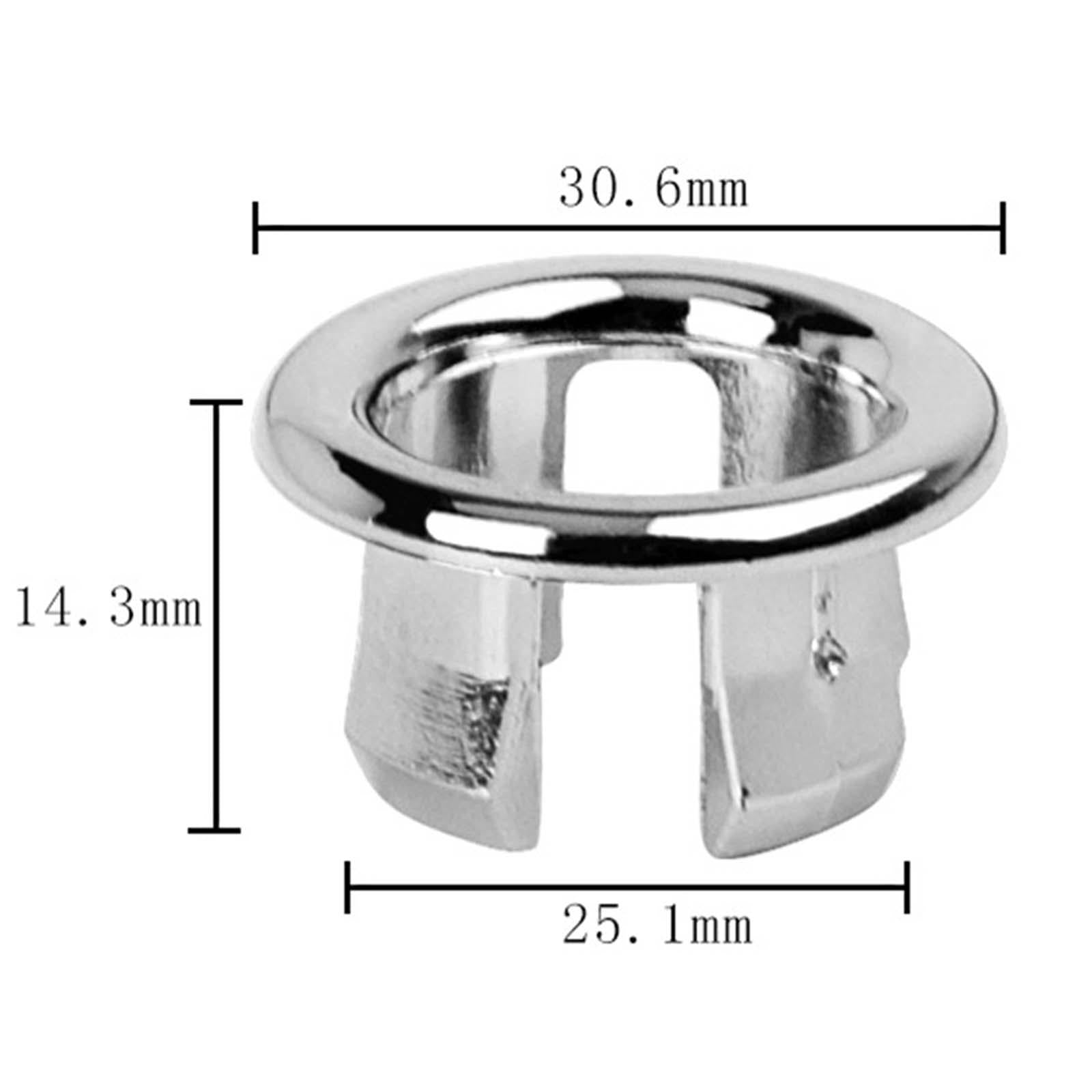 10Pcs Sink Overflow Cap Overflow Cover Vanity Sink Overflow Cap for Kitchen Hollow