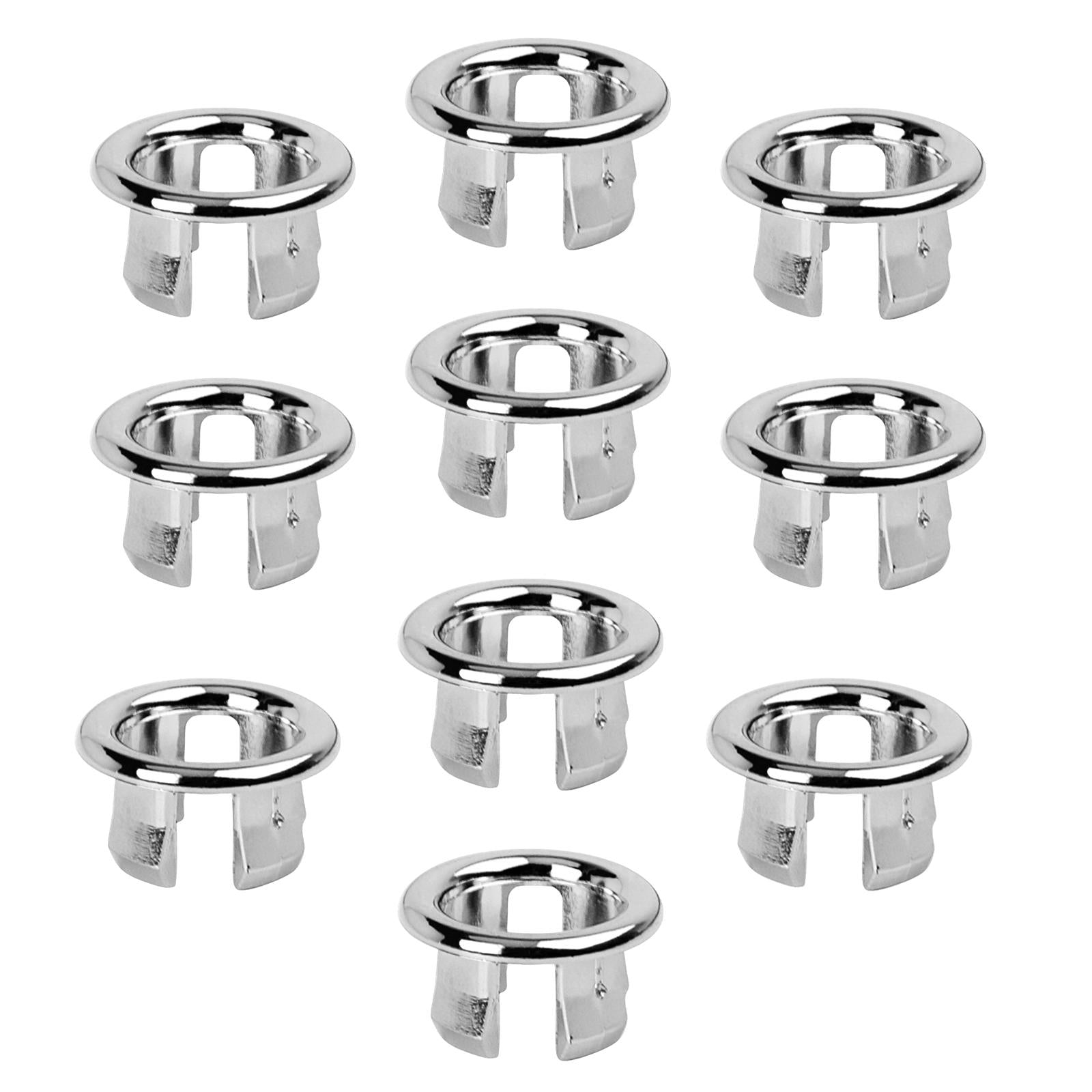10Pcs Sink Overflow Cap Overflow Cover Vanity Sink Overflow Cap for Kitchen Hollow