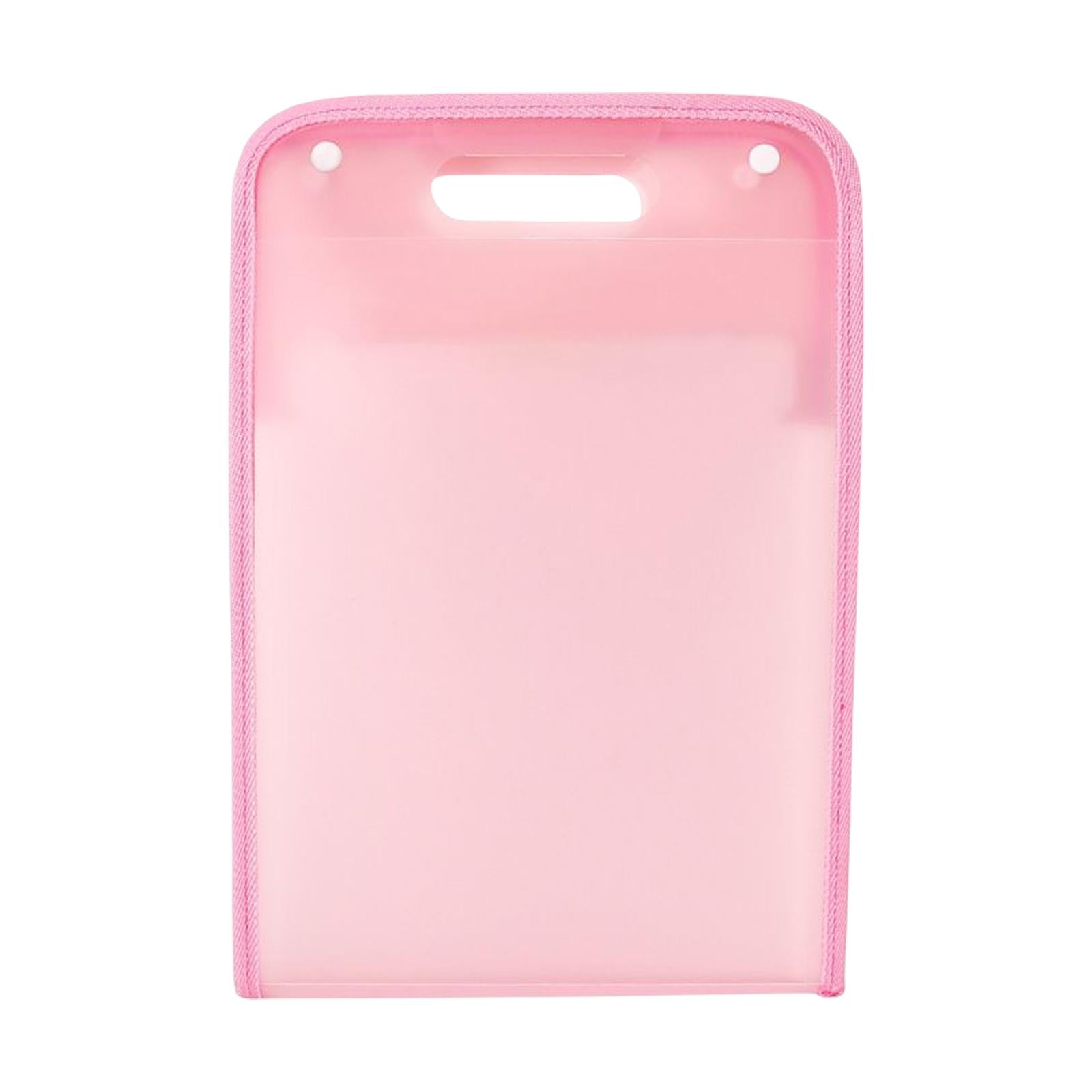 Portable File Folder Paper Storage Large Capacity Gifts Pink 13 Grids