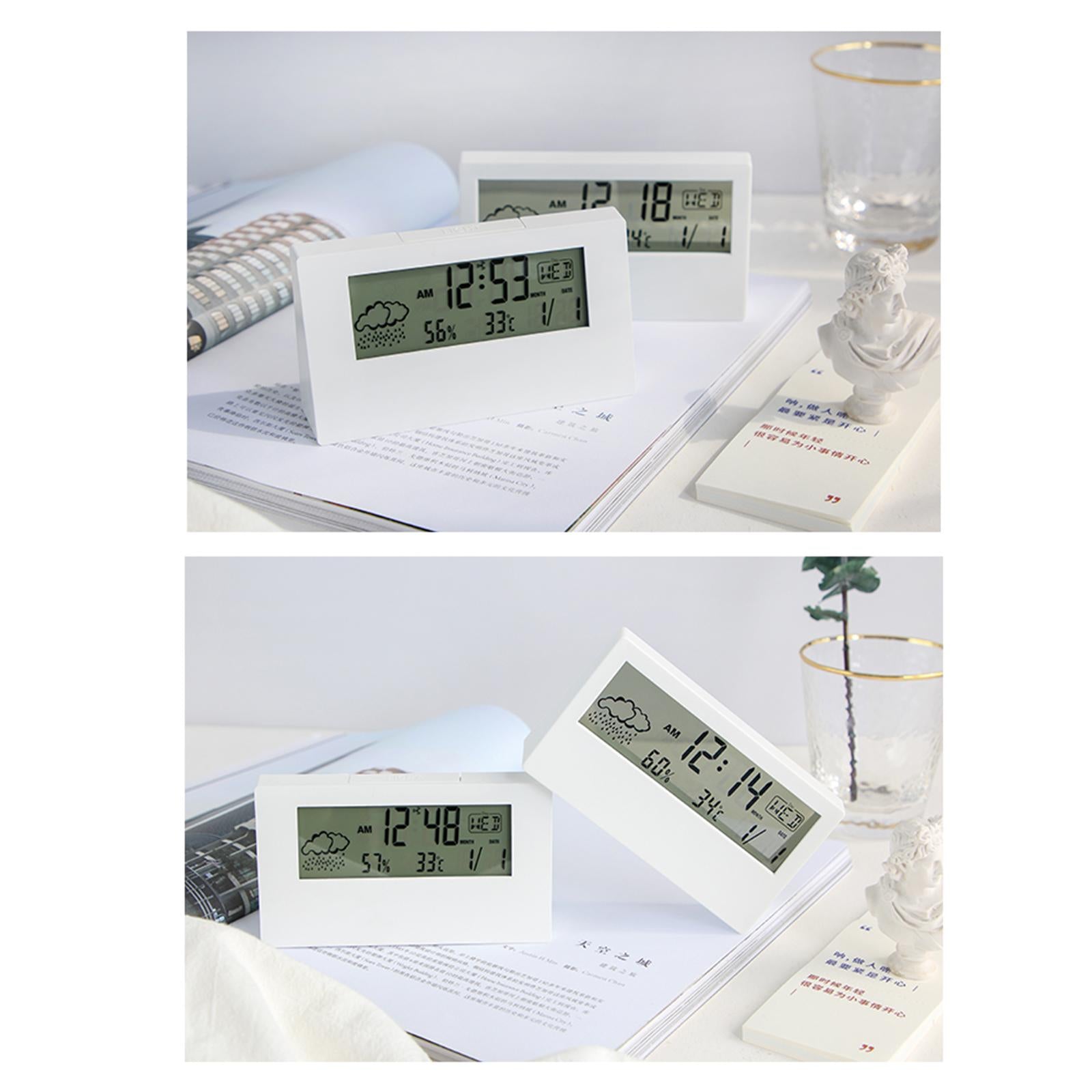 Digital Alarm Clock Compact Exquisite LED Practical for Shelf Indoor Desktop White with light