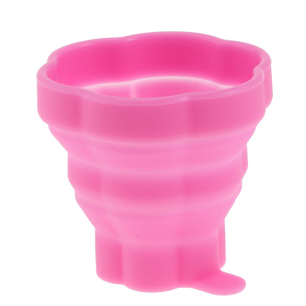 Portable Silicone Expandable Collapsible Travel Cup With Toothbrush Rose Red