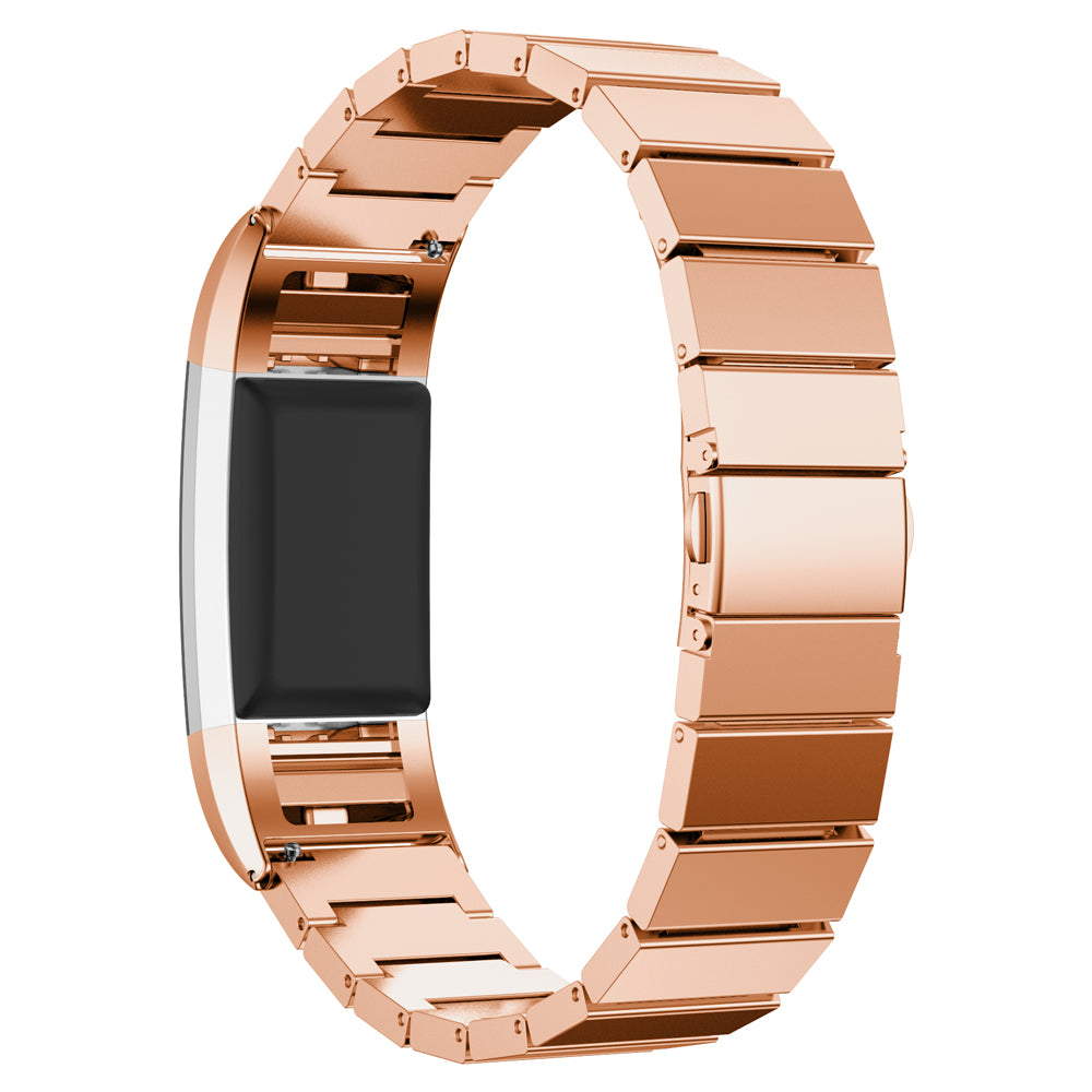 Stainless Steel Bracelet Band Watch Strap for Fitbit Charge 2 - Rose Gold Color - UNIQBUY