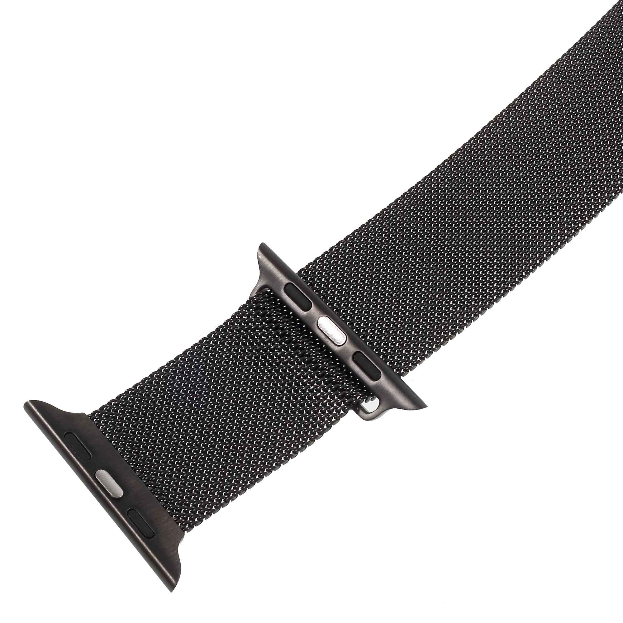 XINCUCO Magnetic Milanese Metal Wrist Watch Strap for Apple Watch Series 8 7 41mm / Series 6 SE / SE(2022) 5 4 40mm / Series 3 2 1 38mm - Black