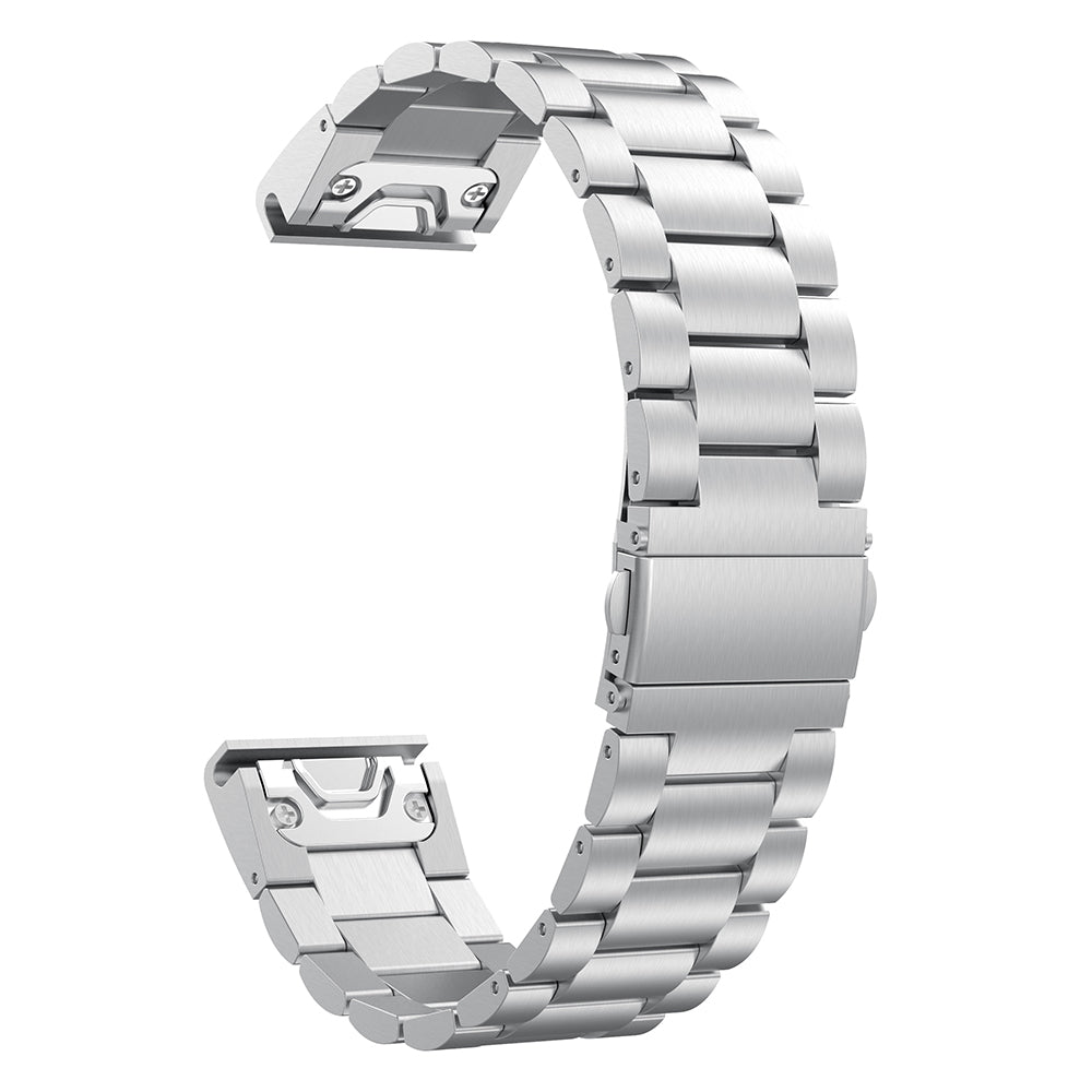 For Garmin Fenix5/Forerunner 935 22mm Stainless Steel Watchband Folding Clasp Wrist Strap Replacement - Silver Color - UNIQBUY