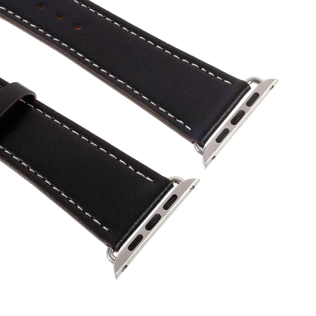 Hermes Style 4-piece Double Tour Genuine Leather Watch Band for Apple Watch Series 8 45mm / Ultra 49mm / 7 45mm / Series 6 / SE / SE (2022) / 5 4 44mm / Series 3 2 1 42mm - Black