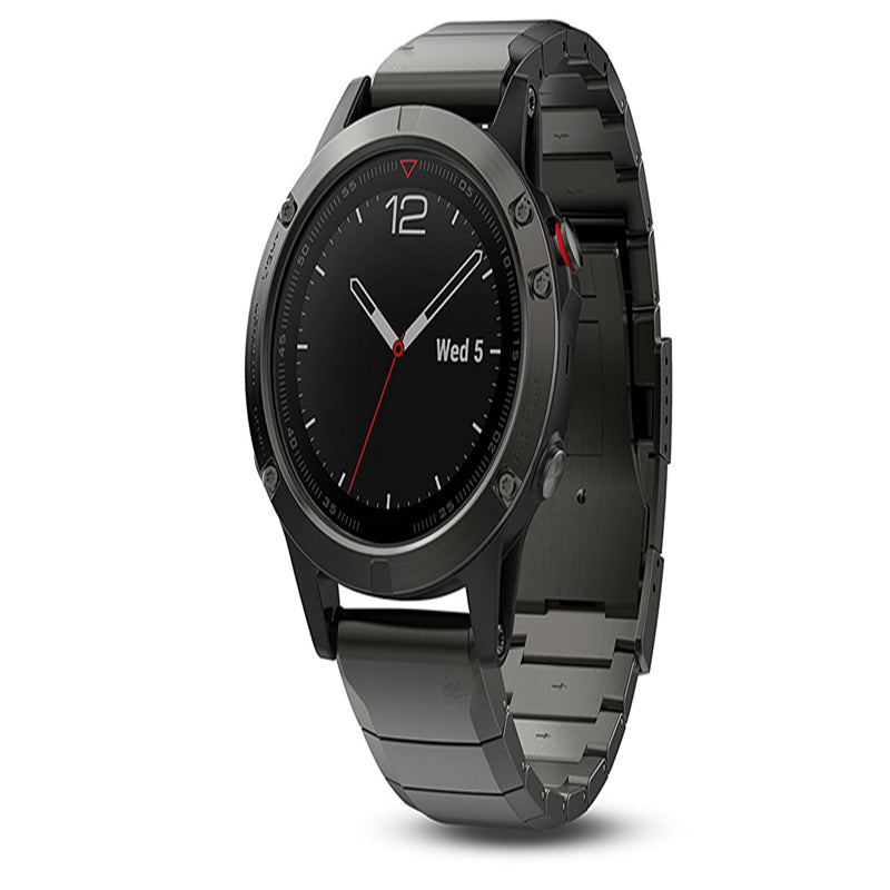 Stainless Steel Watch Strap Replacement for Garmin Fenix 6/5 - Black - UNIQBUY