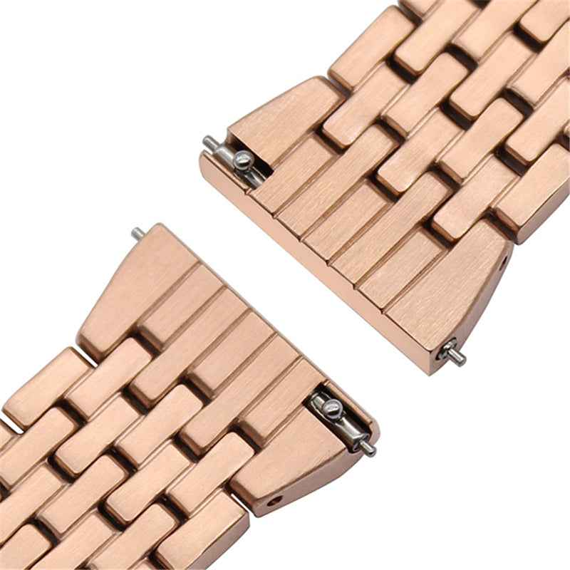 20mm Shiny Rhinestone Decor Stainless Steel Watch Strap with Butterfly Buckle for Samsung Gear S2 Classic - Rose Gold