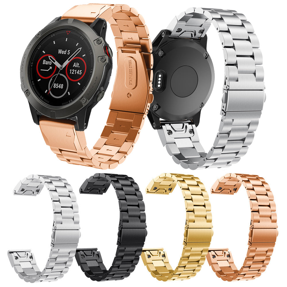 Stainless Steel Link Chain Watch Wrist Band for Garmin Fenix 5X - Silver - UNIQBUY