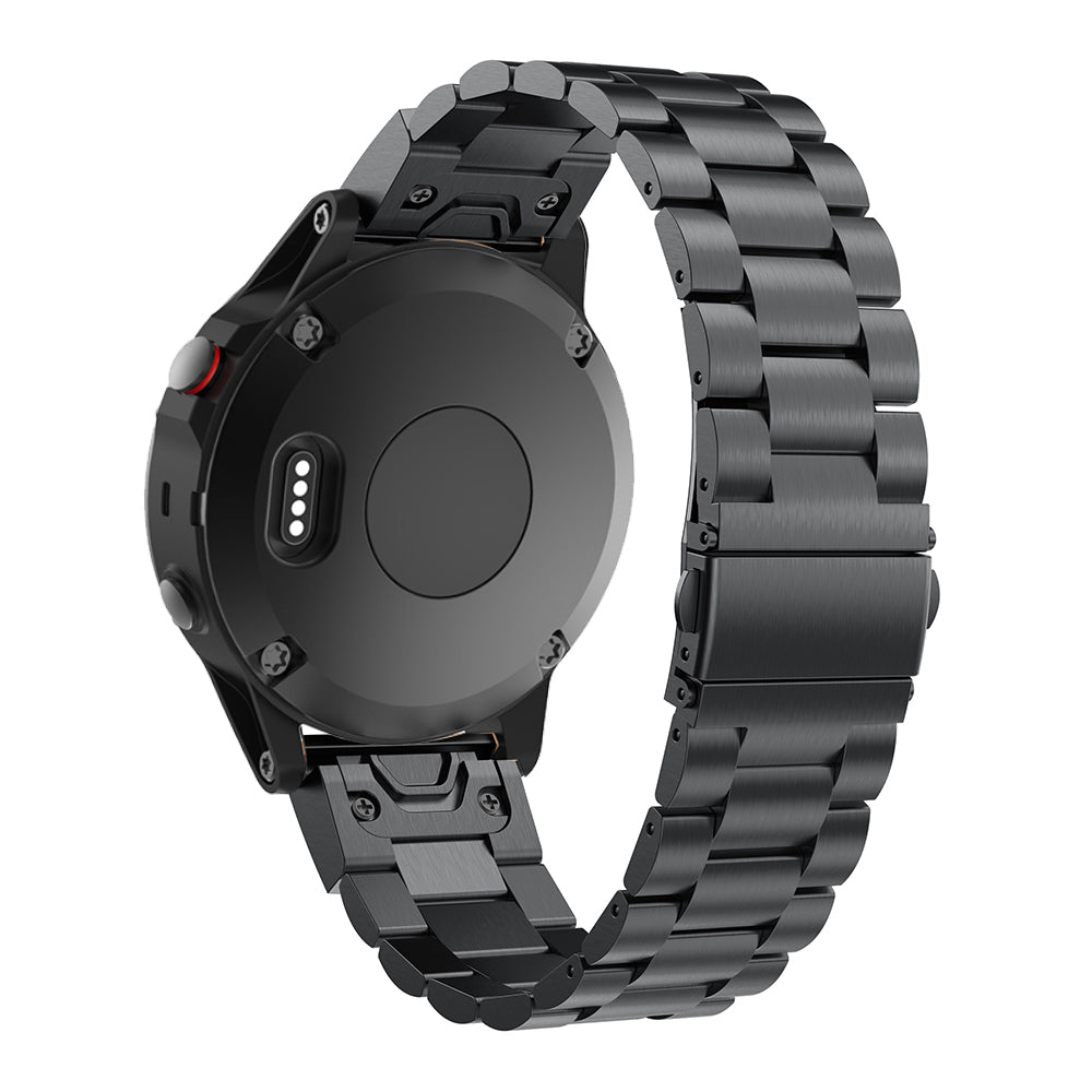 Stainless Steel Link Chain Watch Wrist Band for Garmin Fenix 5X - Black - UNIQBUY