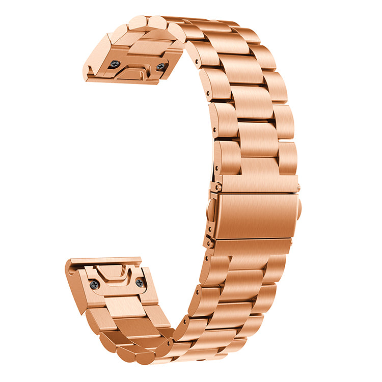 Stainless Steel Link Chain Watch Wrist Band for Garmin Fenix 5X - Rose Gold - UNIQBUY