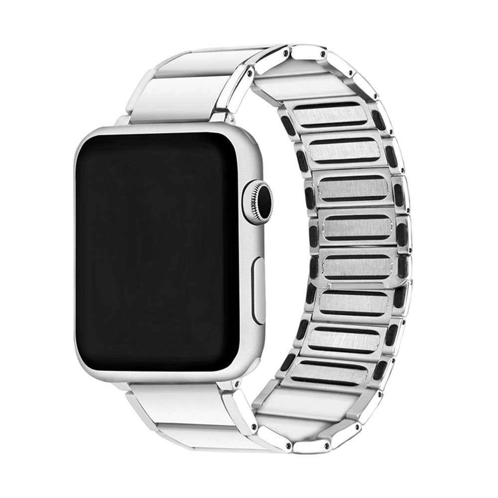 Magnetic Stainless Steel Watch Band for Apple Watch Series 8 7 41mm / Series 6 SE / SE(2022) 5 4 40mm / Series 3 2 1 38mm - Silver