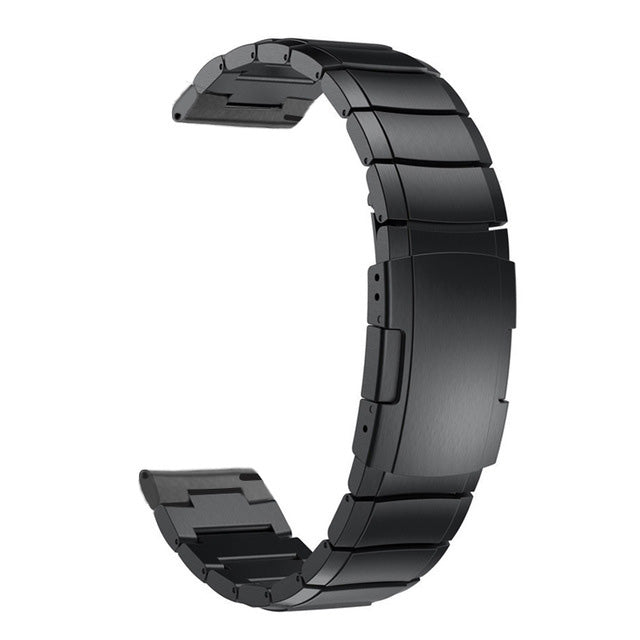 20mm One Bead Stainless Steel Watchband Replacement Strap for Garmin Move Luxe/Move Style/Move 3/Move Venu 20MM - Black - UNIQBUY