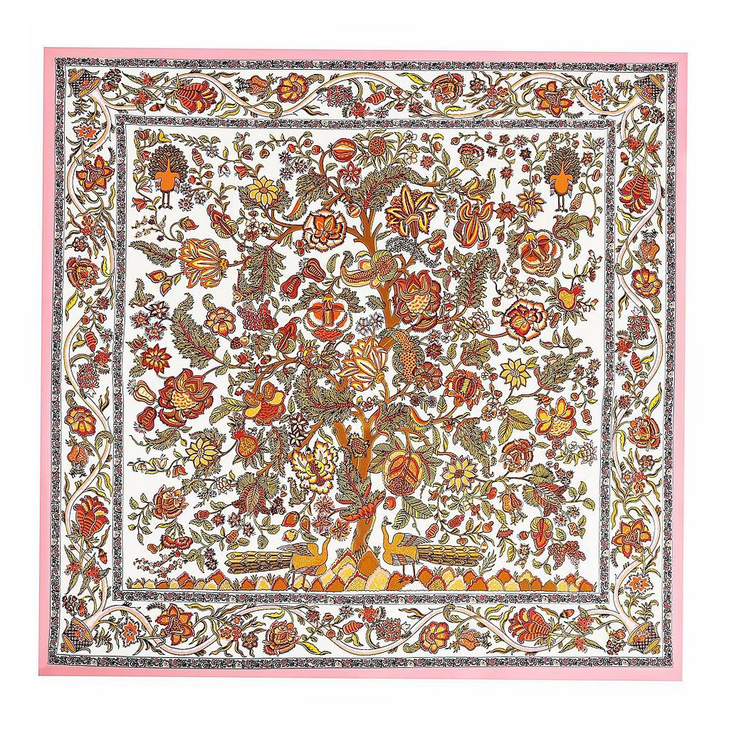 Square Scarf Flower Floral Scarf Bundle for Sleeping Wrap Headdress Pink