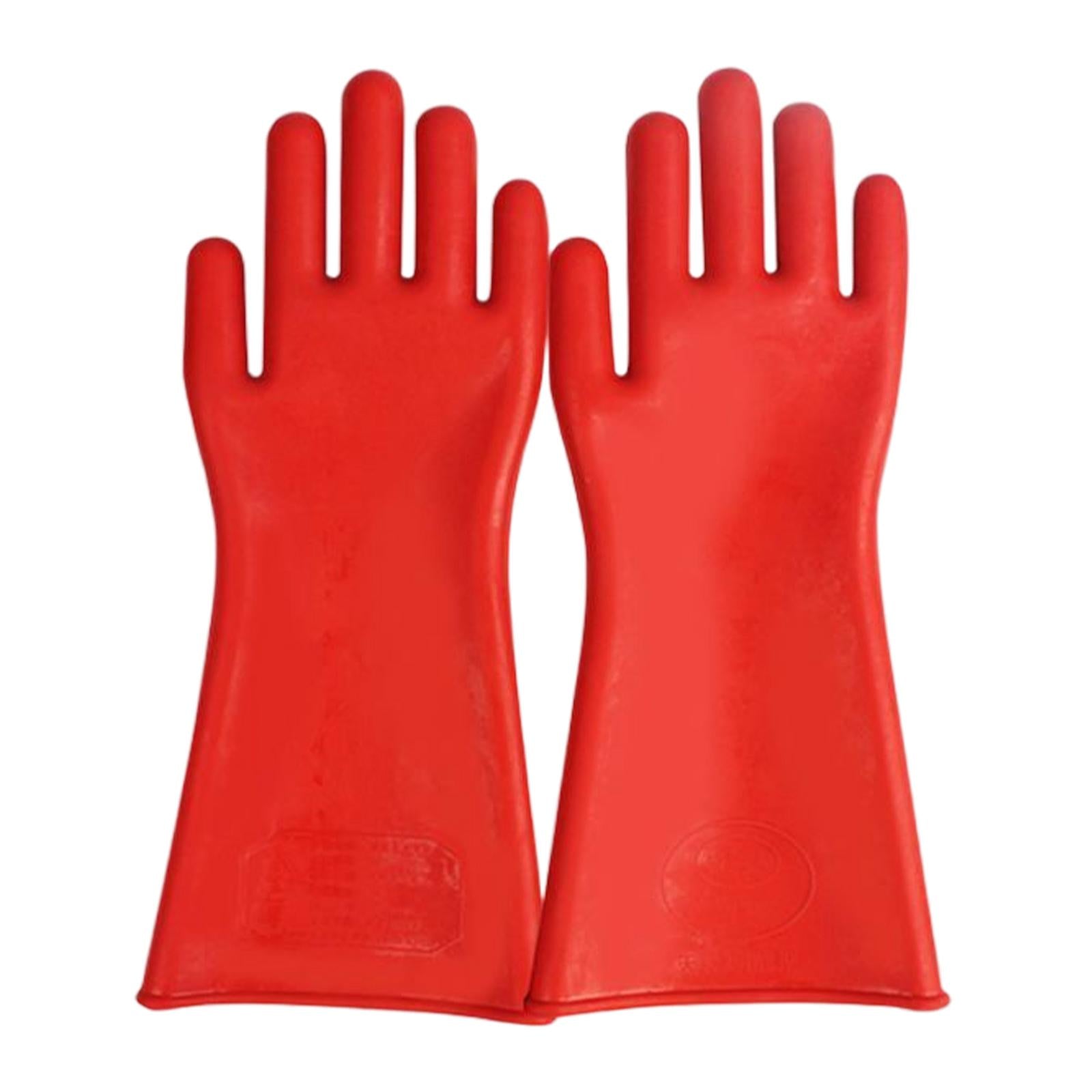Insulating Gloves Rubber Electrical Protection Waterproof for Man Woman 12kV