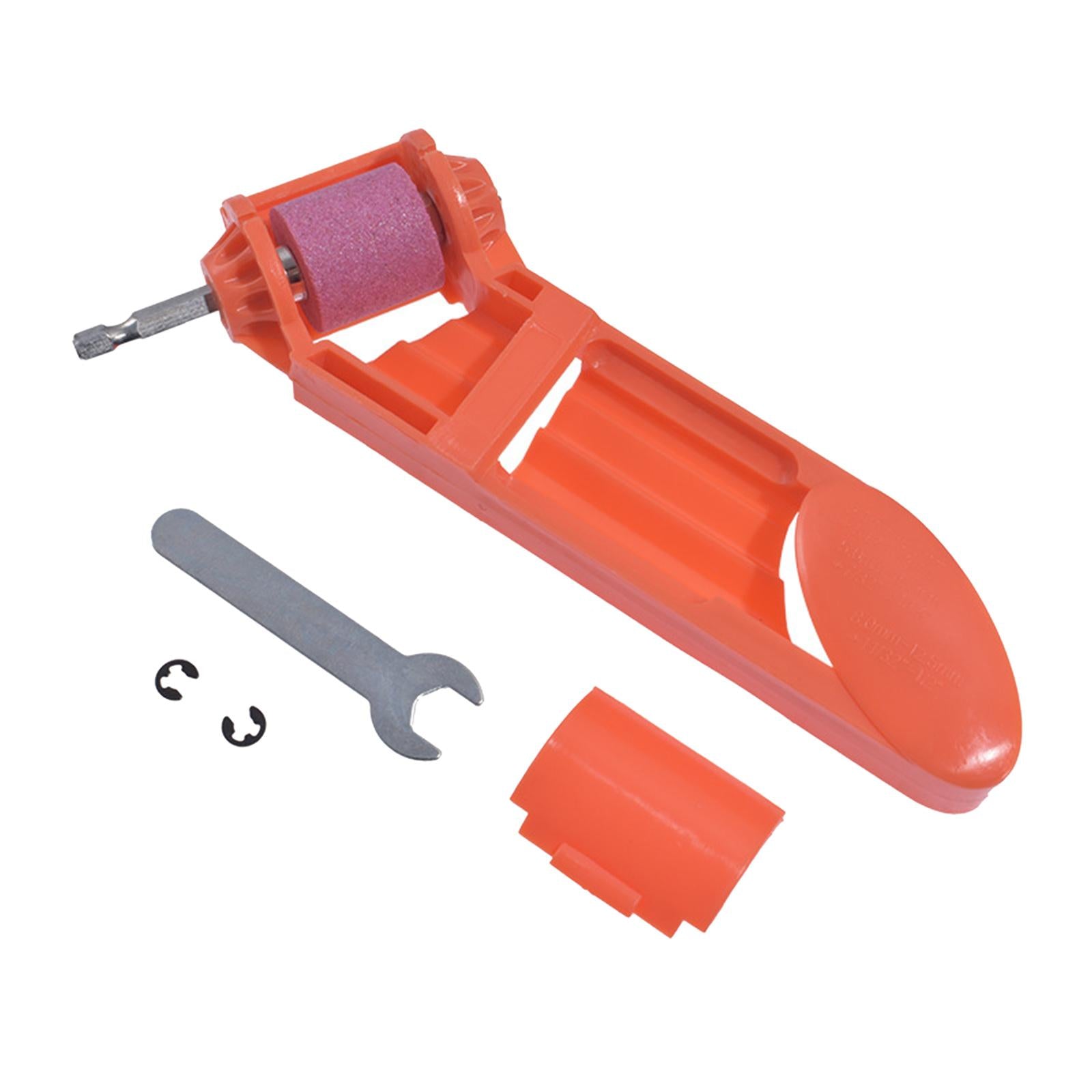 Grinding Wheel Drill Bit Sharpener with Wrench Hand Tools for Metal Working Orange