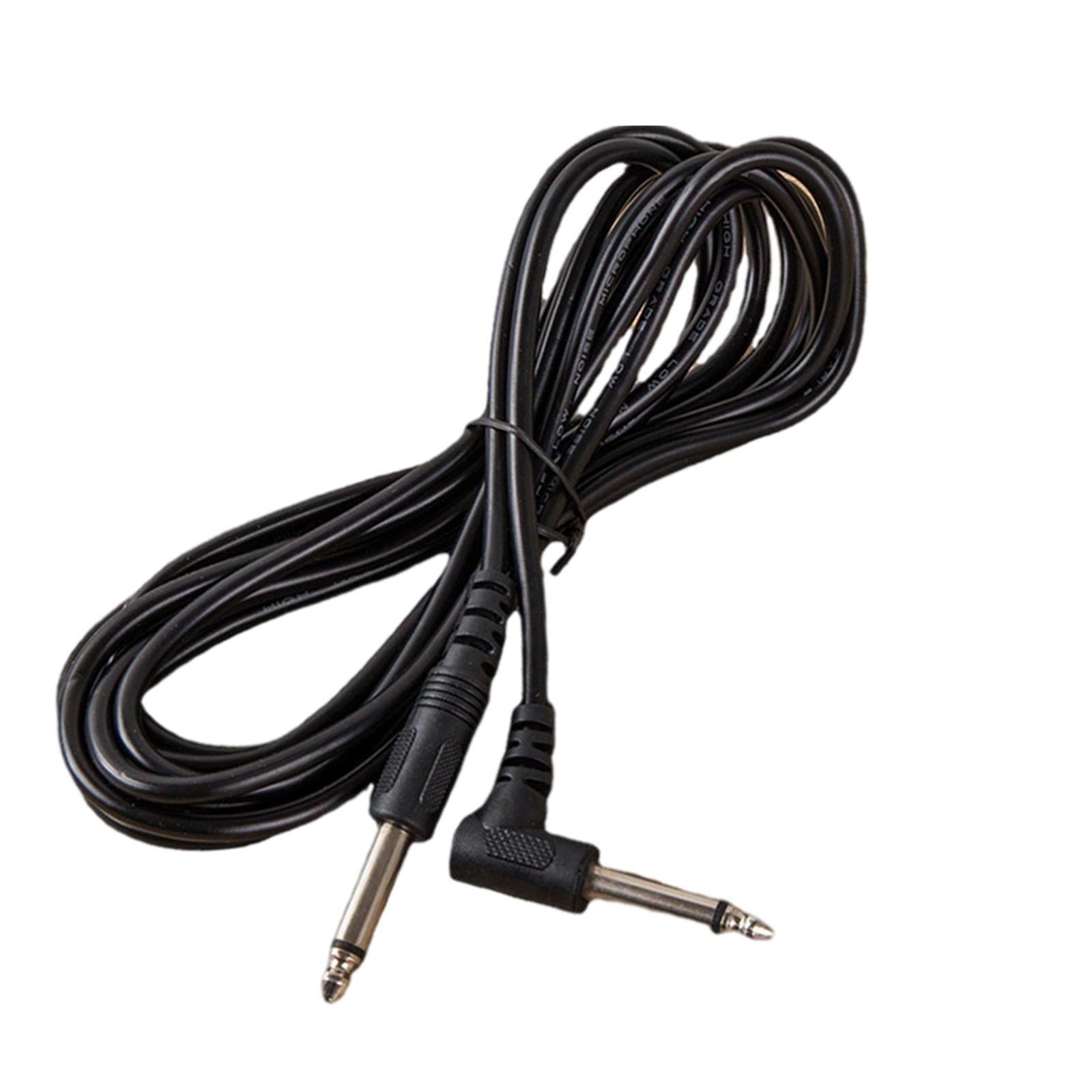 3M Bass Amp Guitar Cord 1/4 Right Angle to Straight for Audio Amplifier"