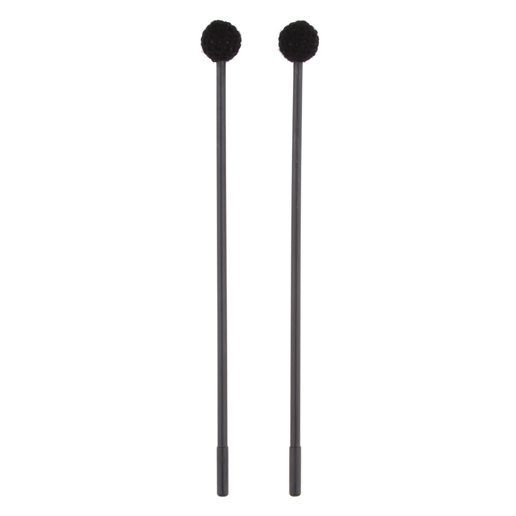 1 Pair Tongue Drum Sticks Mallets Beaters Black_Plastic