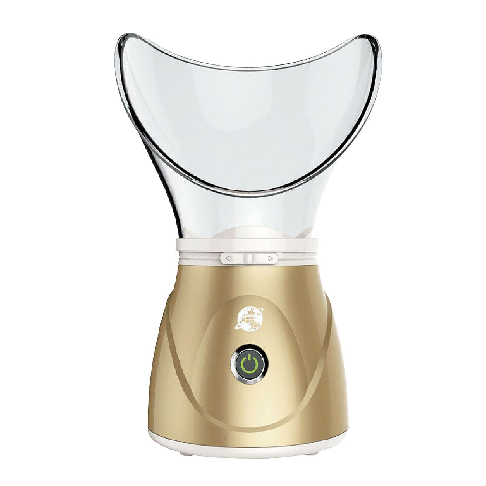 Facial Steamer Nano Cleaner for Facial Sauna Spa BPA Free Pores EU golden
