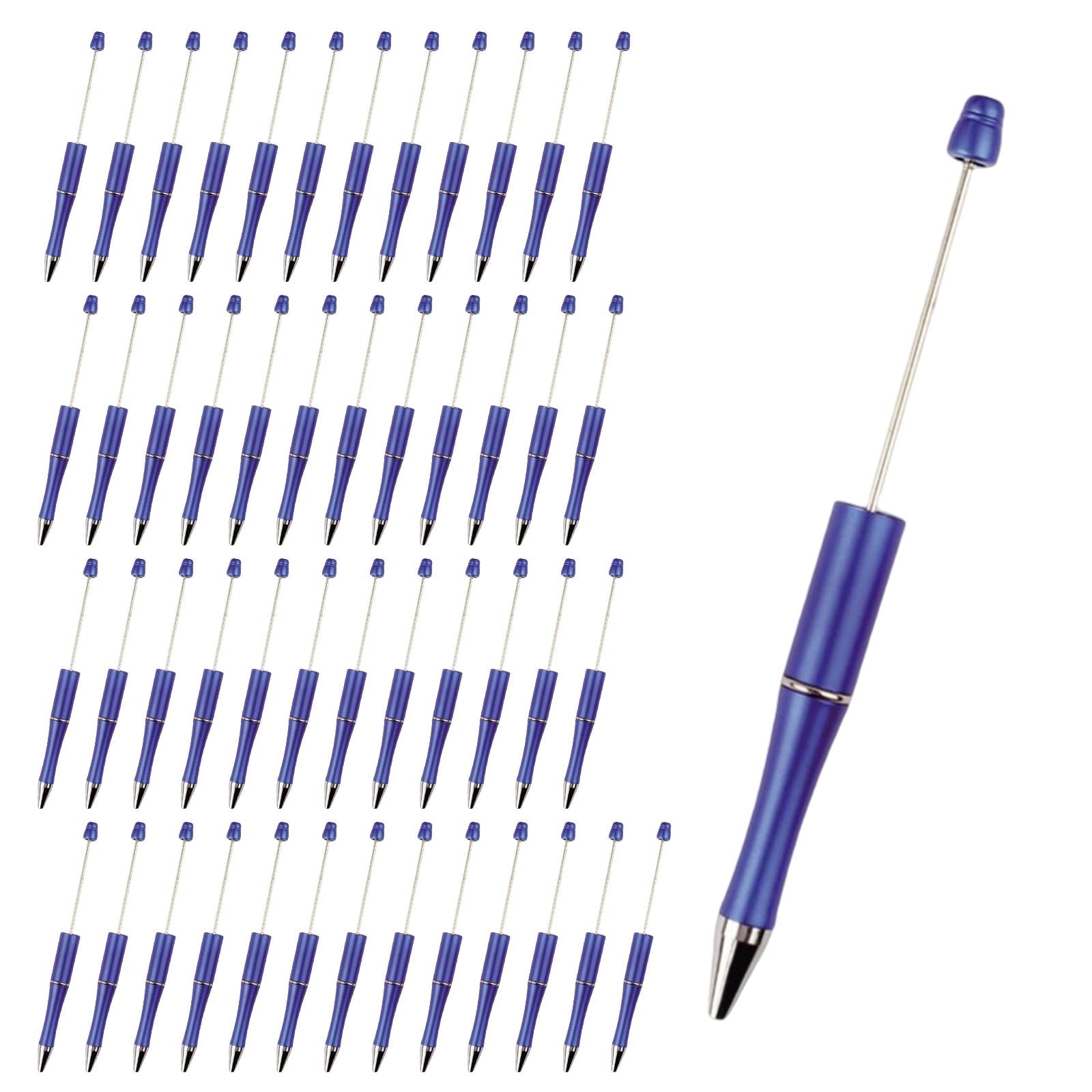 50x Bead Pens Ballpoint Pen Ball Pen for Office School Blue