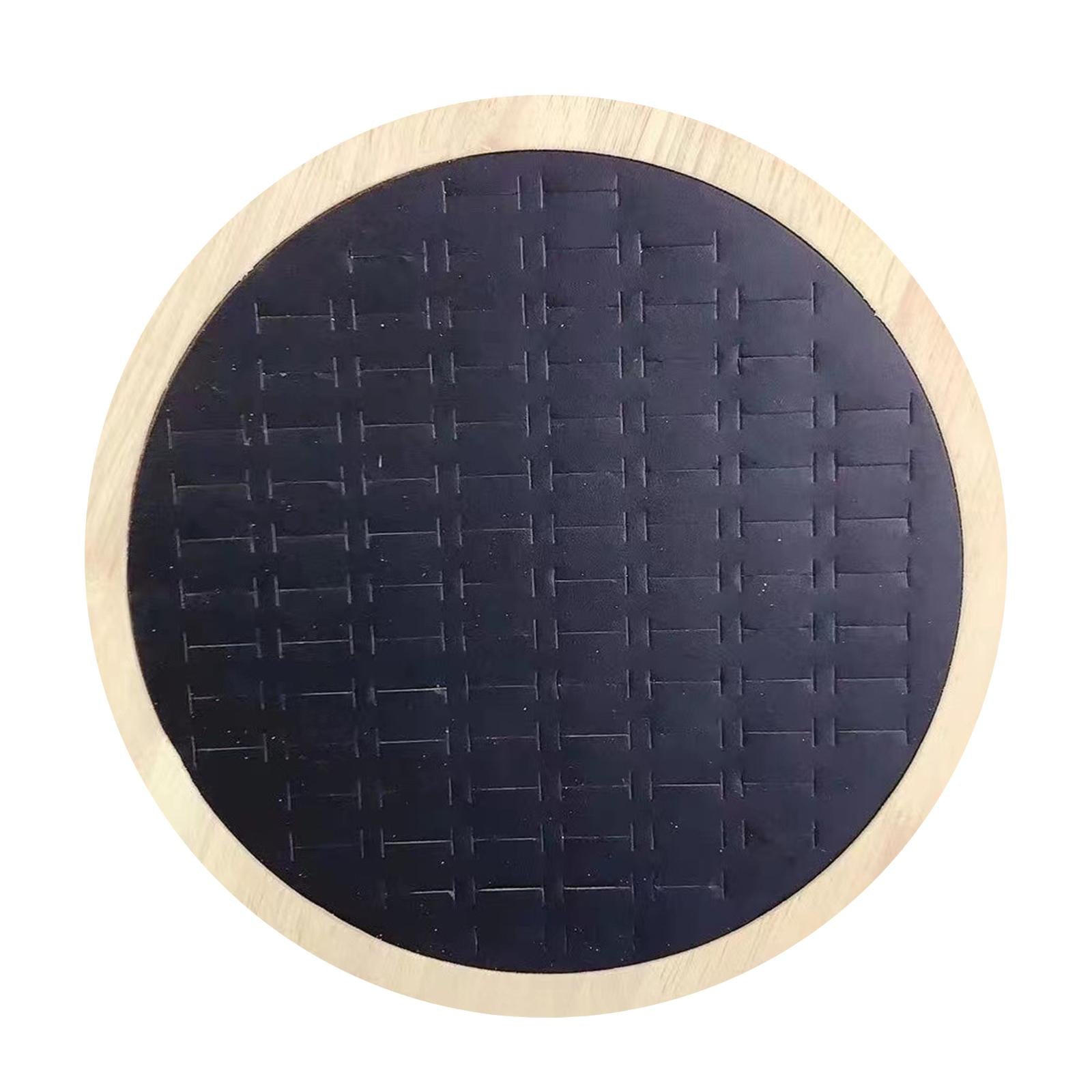Round Jewelry Rings Earrings Tray 92 Slots Storage Box for Home Decor Black