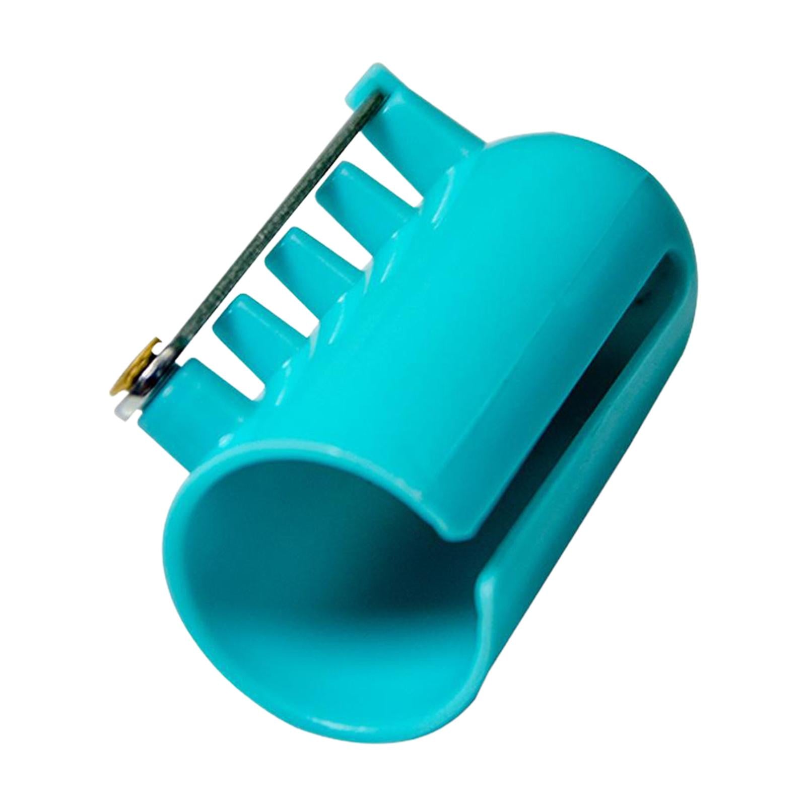 Crocheting Knitting Stranding Yarn Guide Holder Finger Thimble Sky Blue