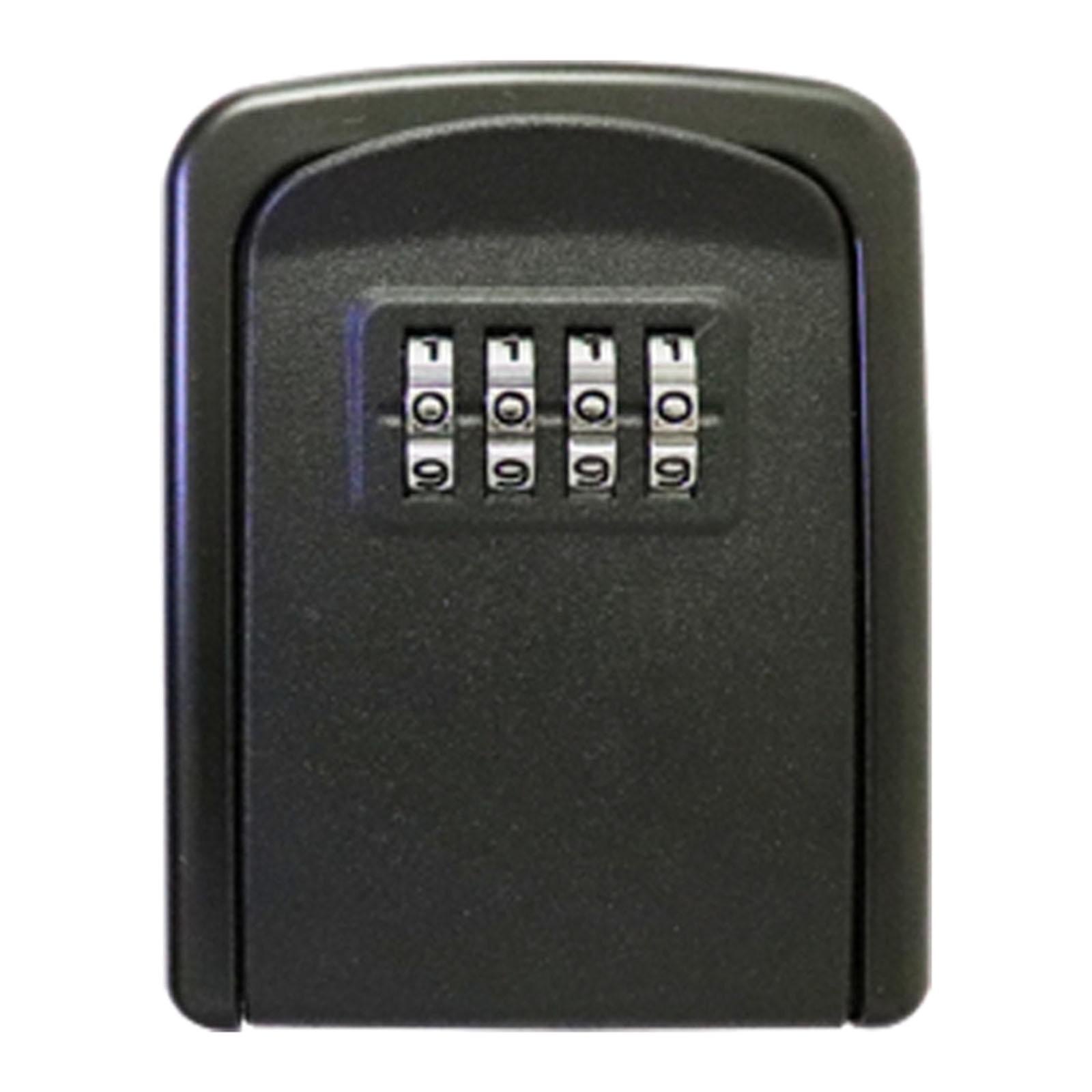 Portable Key Storage Lock Box Combination Lock Box for House black