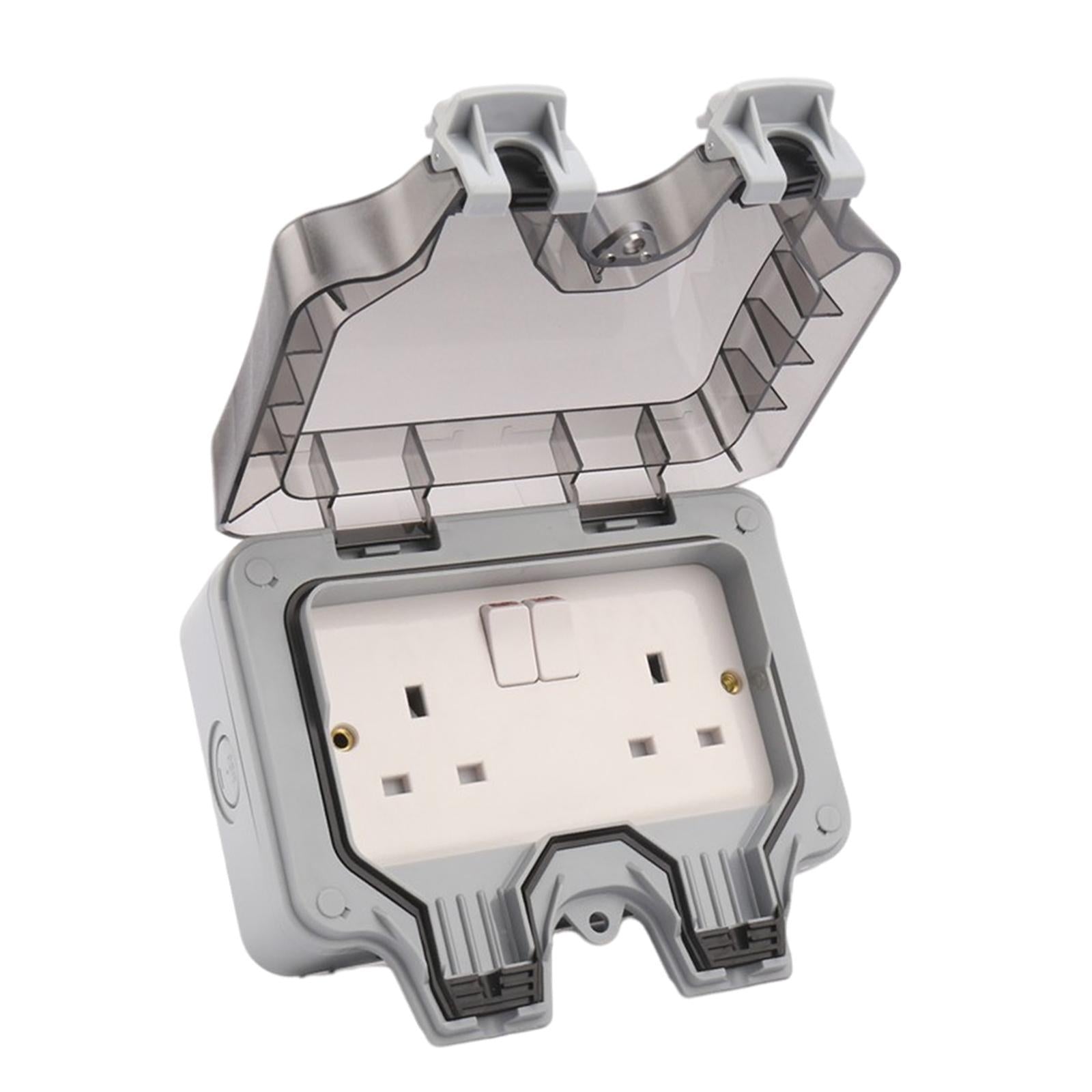Outdoor Wall Socket Outlet Receptacle Outlet Switch Socket Park for Garage 2 Switch