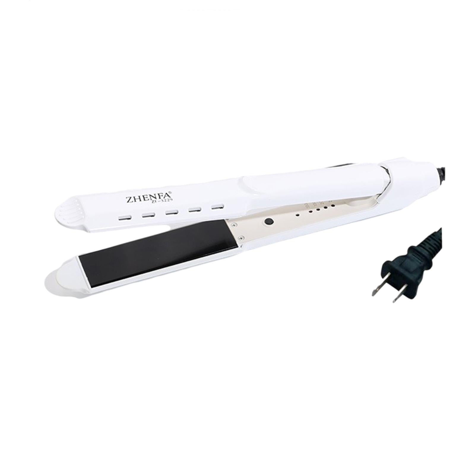 Hair Straightener Curler Curling Iron No Snagging Plug-US White