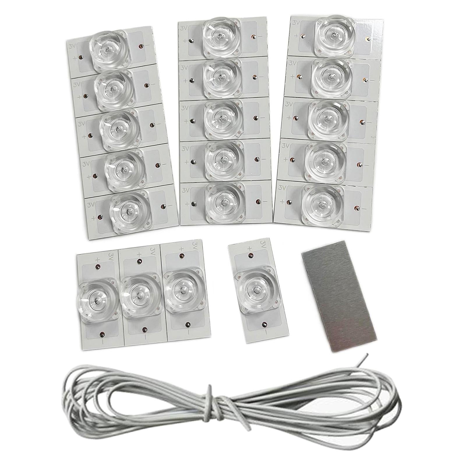 SMD Lamp Beads LED Backlight Strip Parts Emitting for Video Indoor Lighting 20pcs with Line