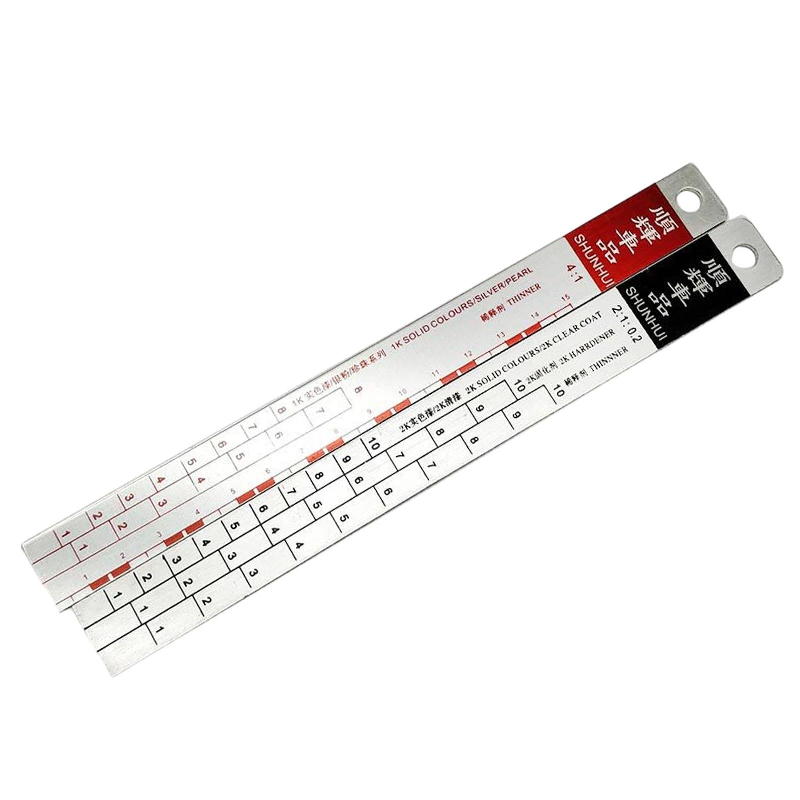 Car Paint Ruler Stirrer 2:1 and 4:1 for Mixing Car Paint Automotive Coatings Small