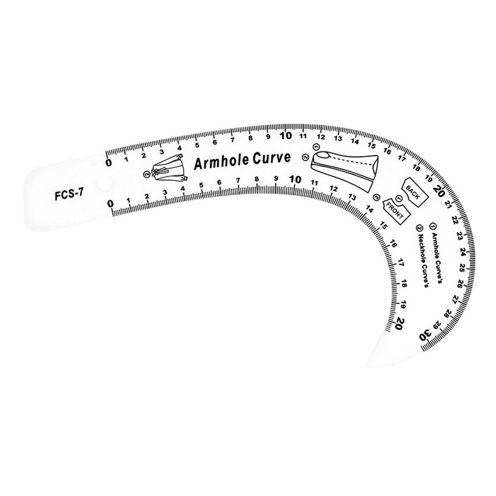 Sewing French Curve Ruler Fashion Design Pattern Making Armhole Curve
