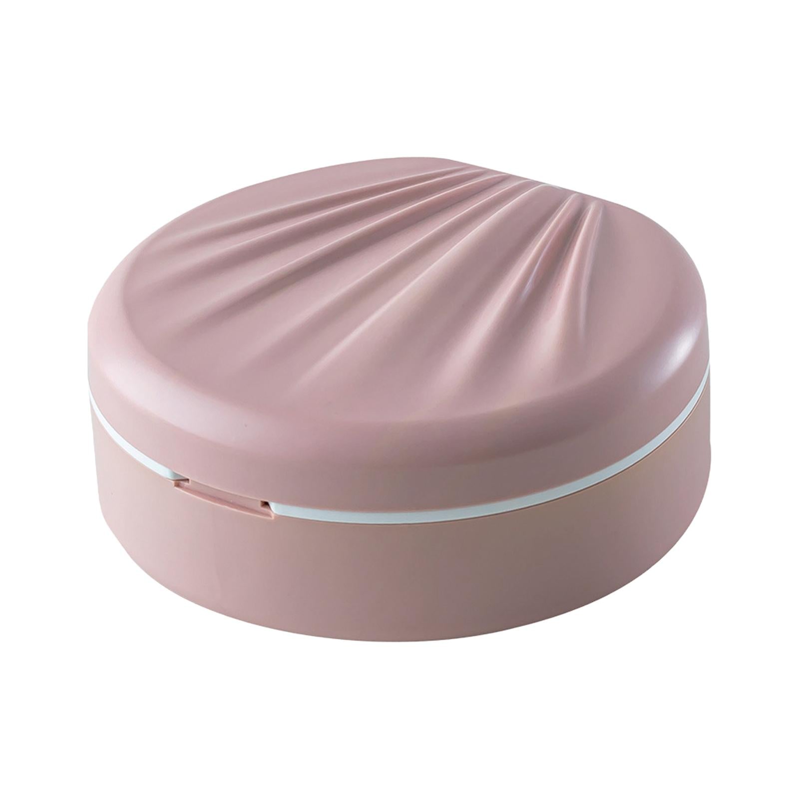 Braces Storage Box Holder Double Layer for Teenager Adult Home pink colors white