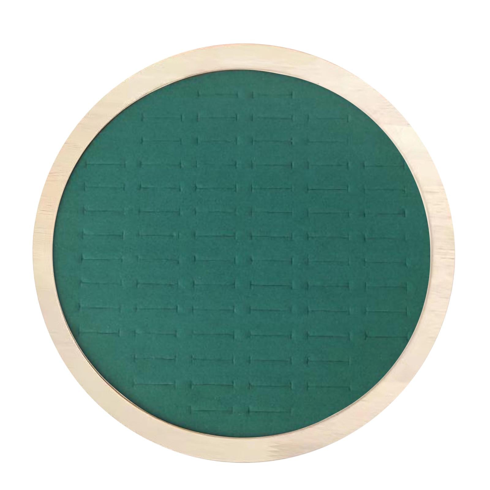 Round Jewelry Rings Earrings Tray 92 Slots Storage Box for Home Decor Green
