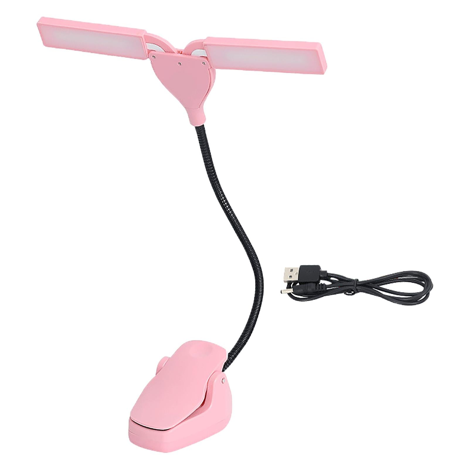 Music Stand Light Gooseneck Lamp for Piano Headboard Table Battery Pink