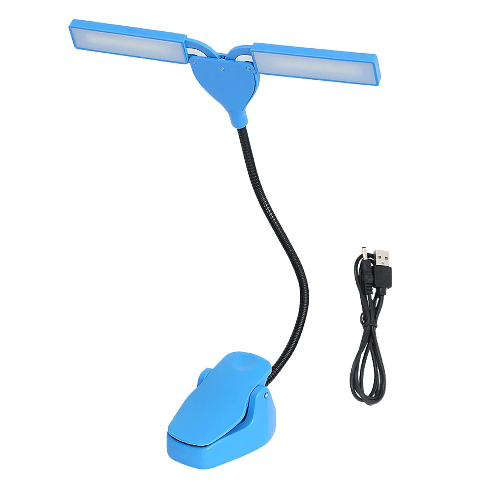 Music Stand Light Gooseneck Lamp for Piano Headboard Table Battery Blue