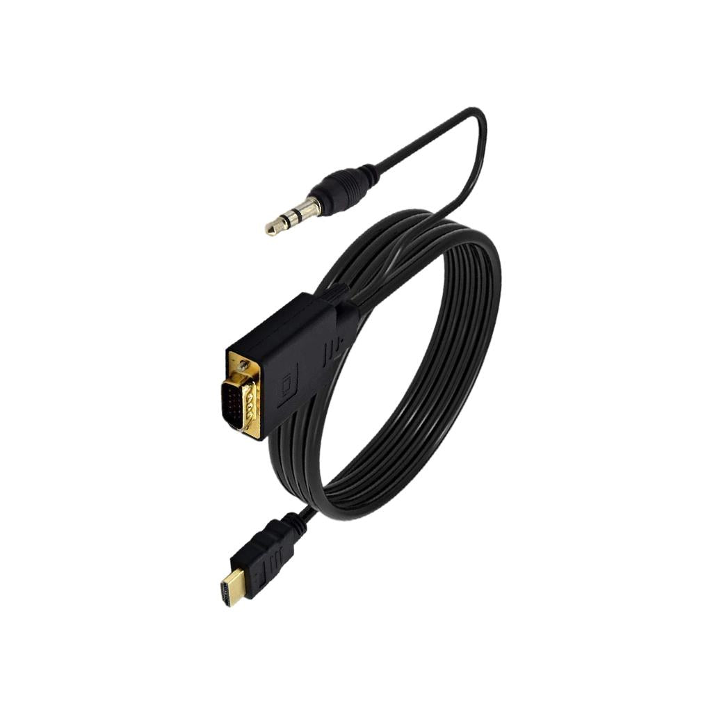HDMI to VGA Adapter, Video Converter for PC Monitor HDTV With Audio 10Ft
