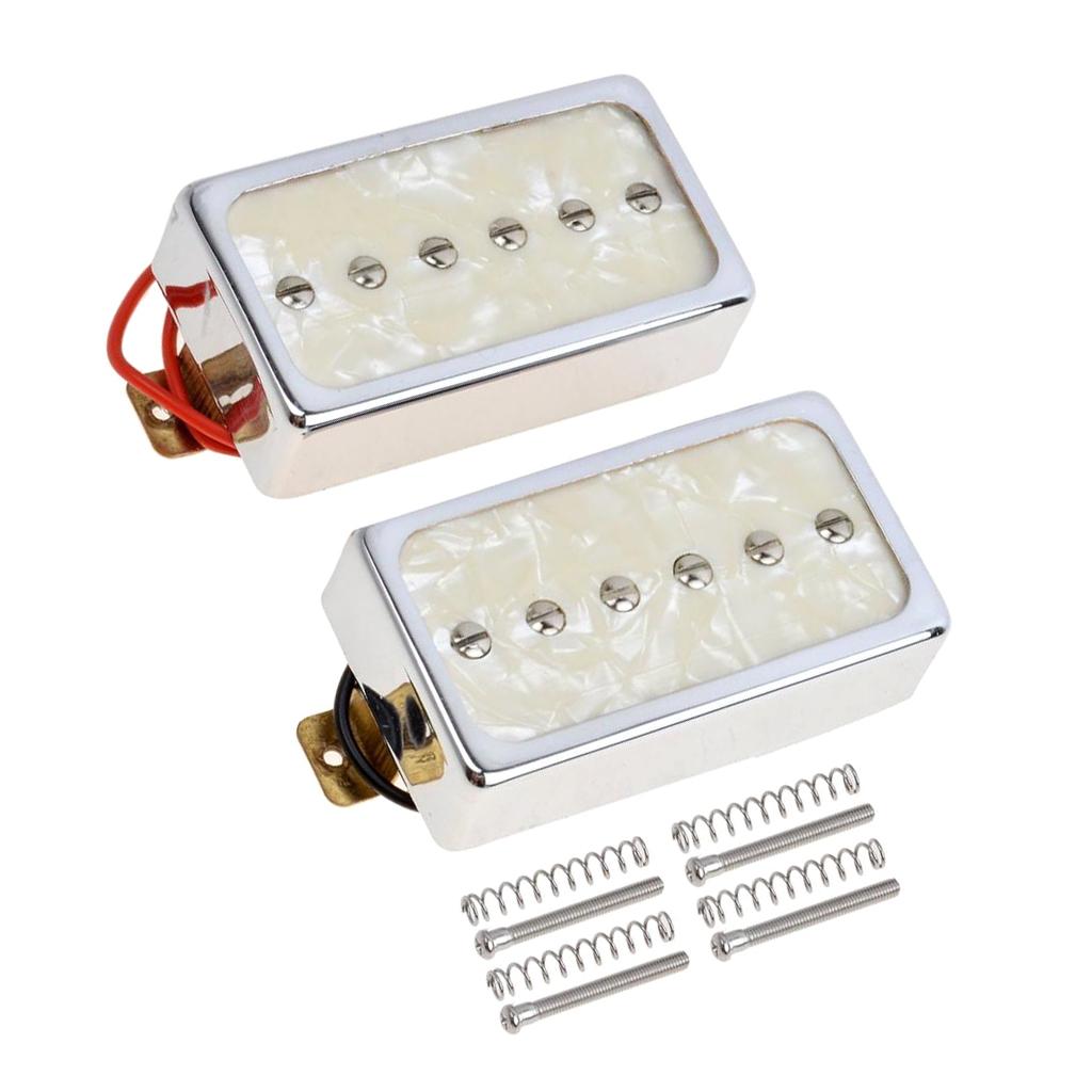 2 Pieces Electric Guitar Pickups Double Coil Humbucker Pickups Light Yellow