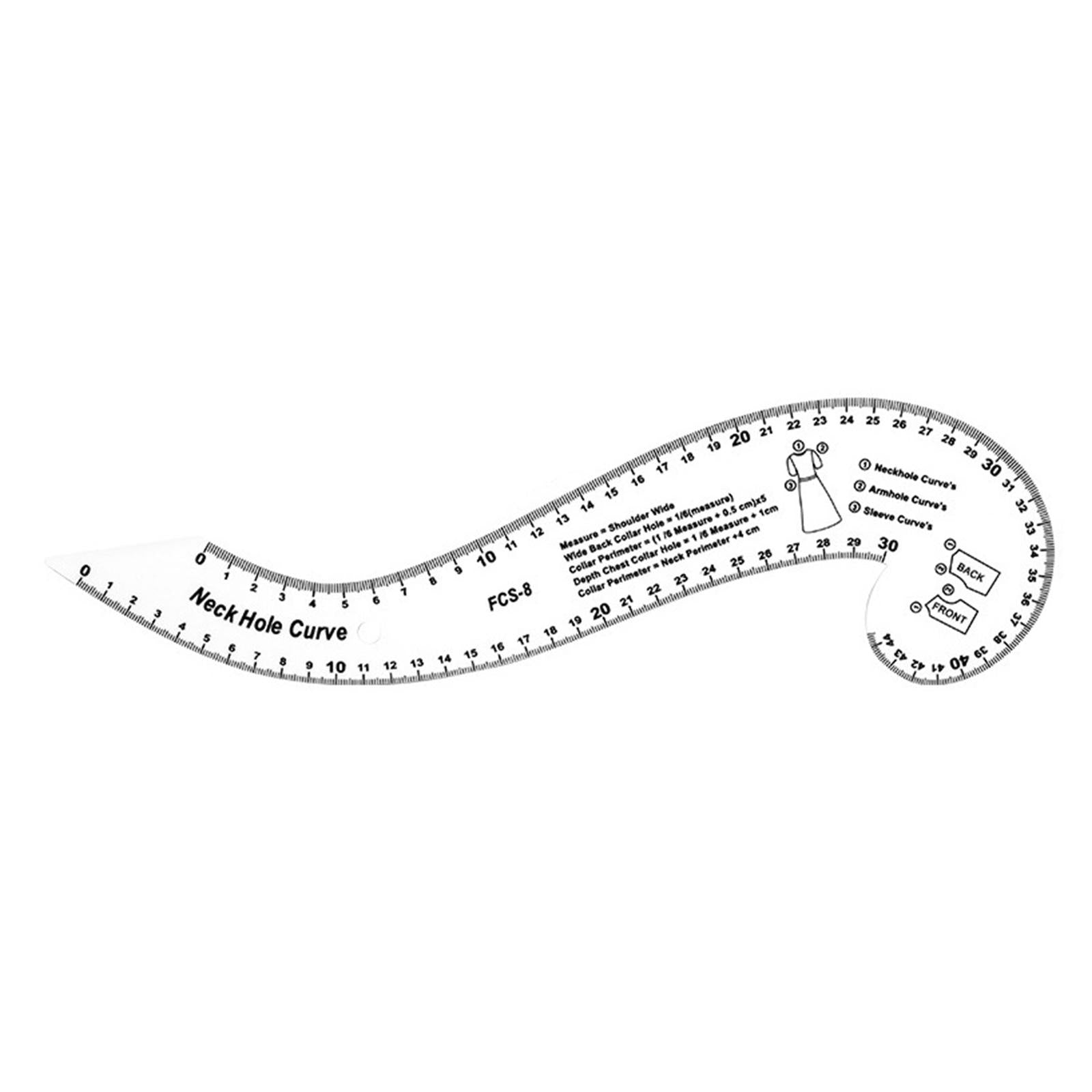 Sewing French Curve Ruler Fashion Design Pattern Making Neck Hole Curve