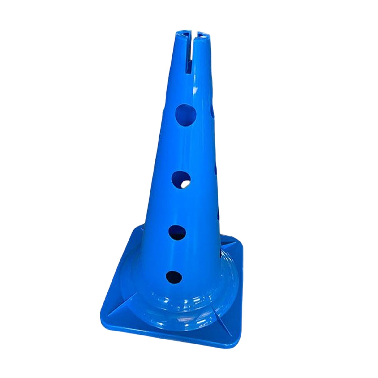 20 inch Thickened Sport Training Cone with Hole for Soccer Basketball Blue