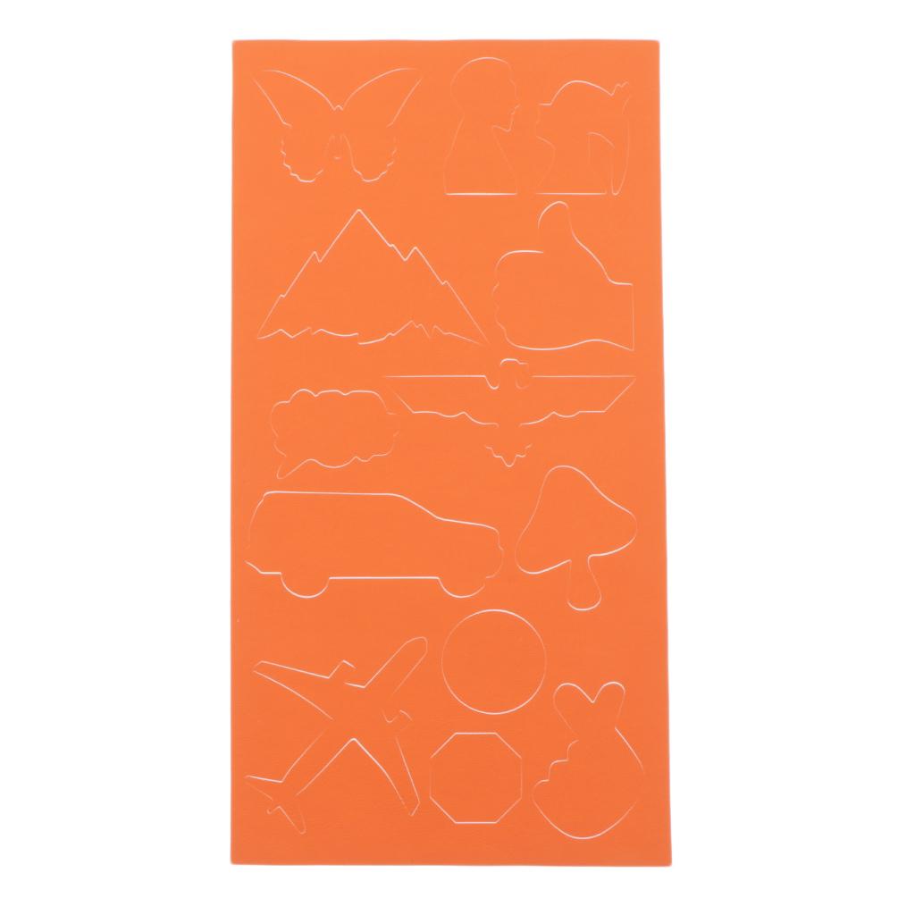 Cartoon Self-adhesive Repair Patch Applique for Clothing Sofa Orange