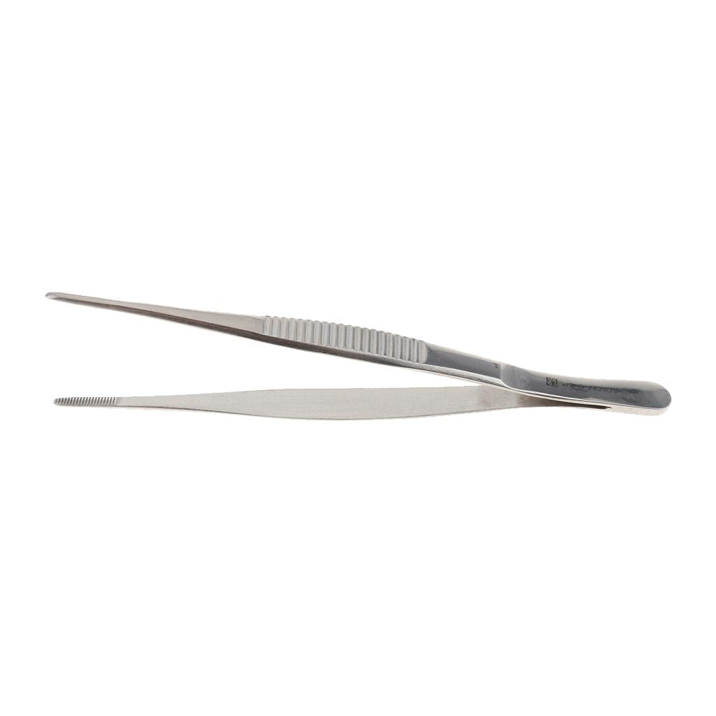 Long Stainless Steel Straight Tweezers for Detailed Work 16cm Length A