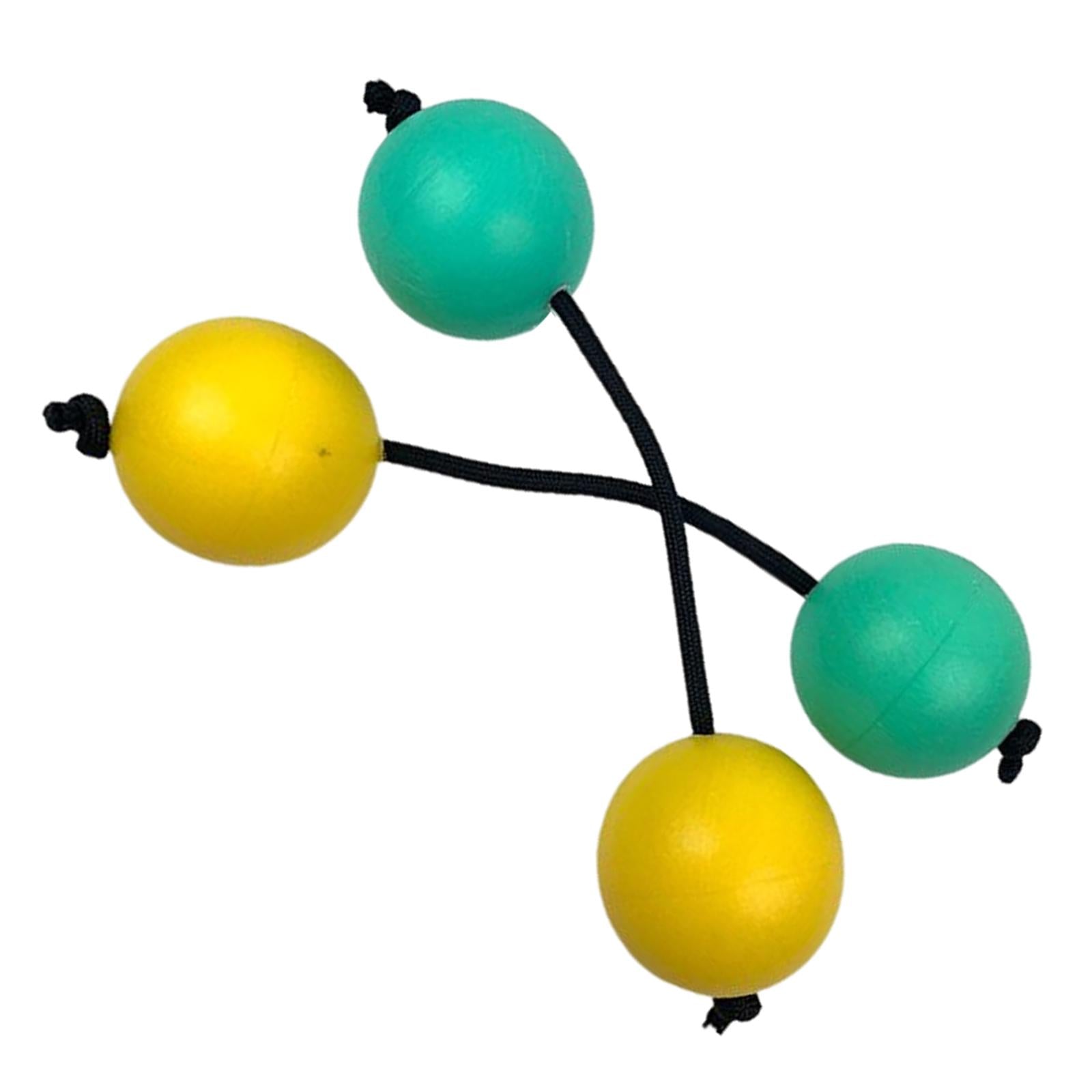 Rhythmic Sand Balls Musical Instrument Percussion for Toddlers Yellow Green